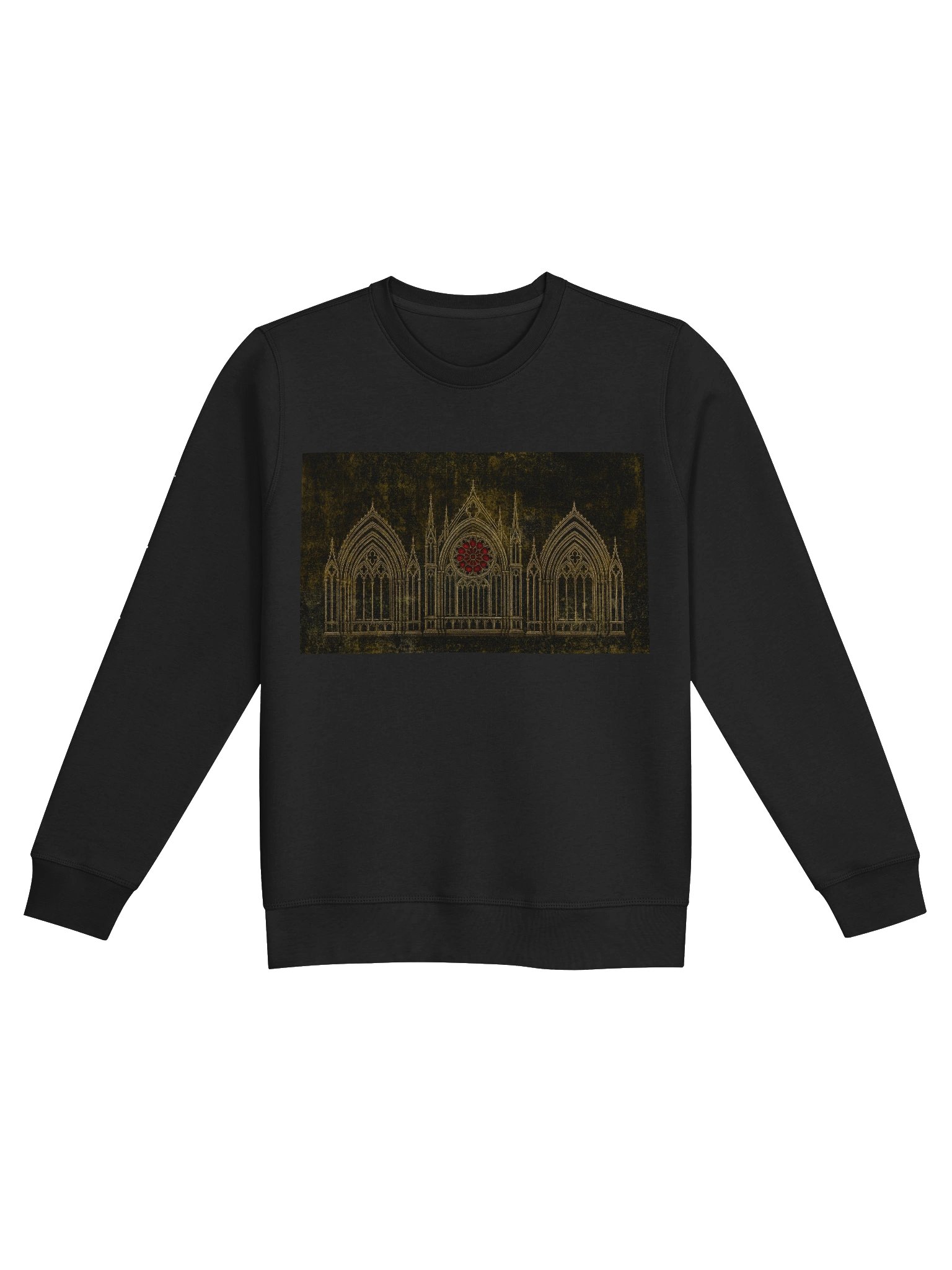 Gothic Cathedral Rose Window Sweatshirt (Red) product image (1)