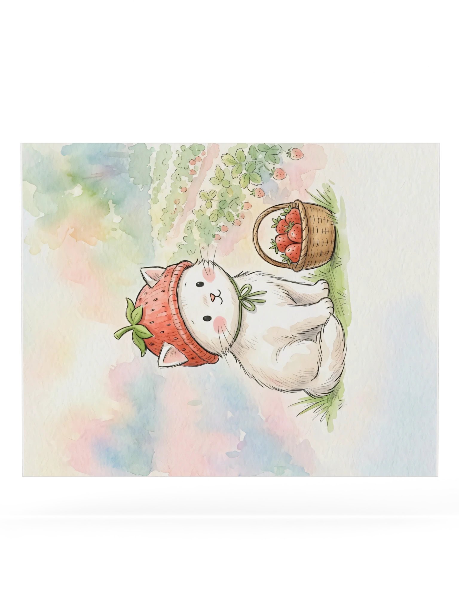 Strawberry Hat Kitten Poster product image (20)