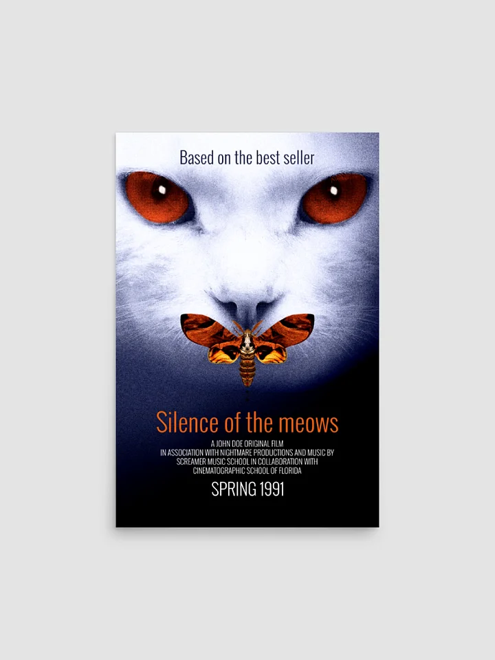 "Silence of the Meows" Poster - Fun Parody Art in Premium Matte Print product image (1)