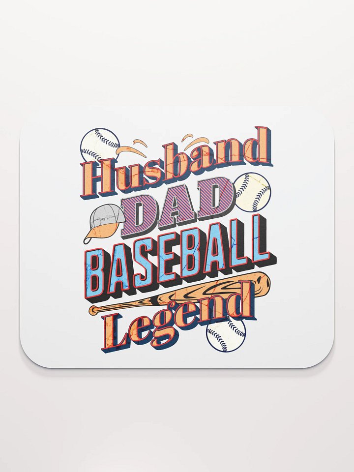 Husband Dad Baseball Legend Mouse Pad product image (1)