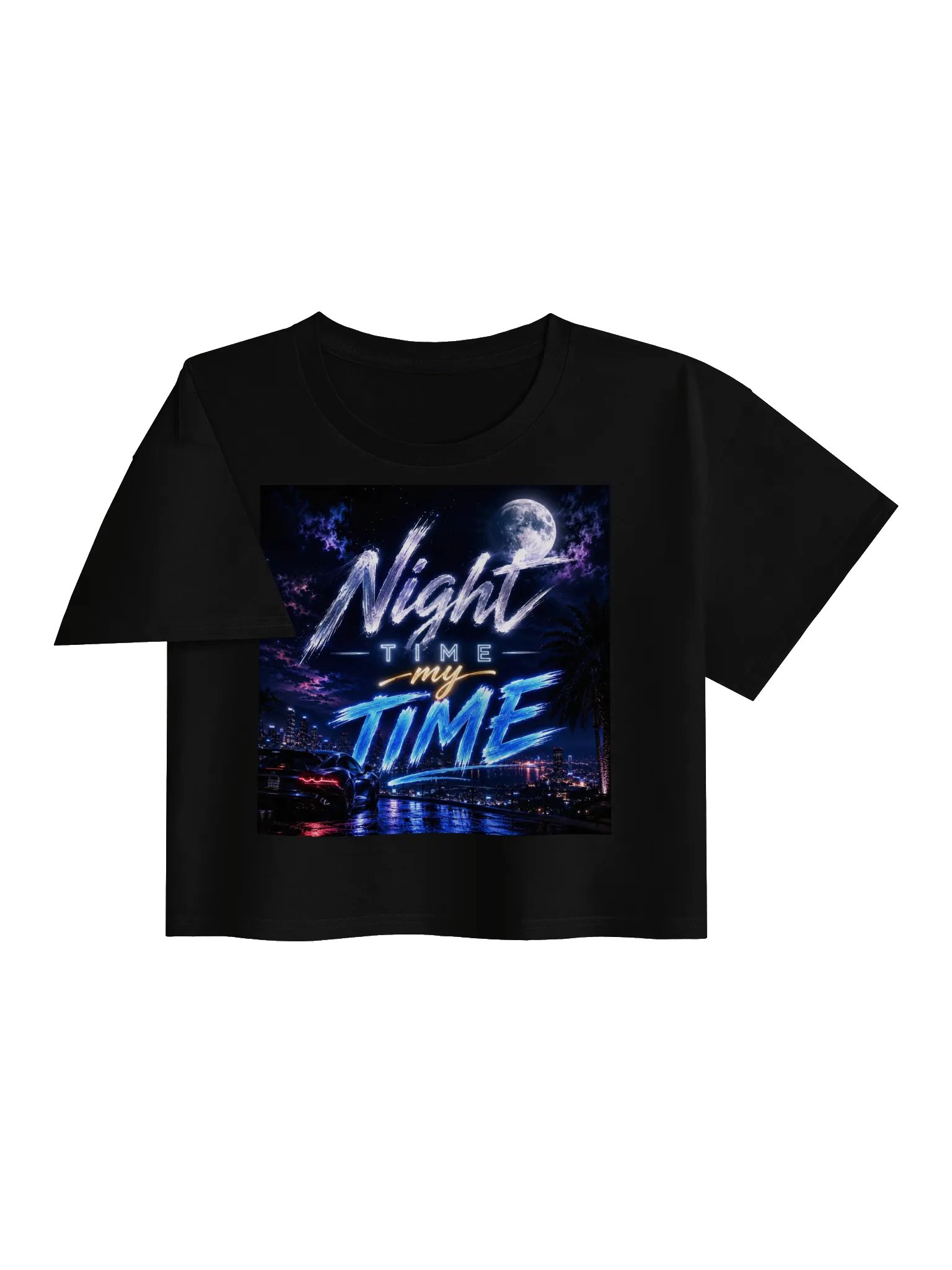 Night Time My Time Crop Top product image (5)