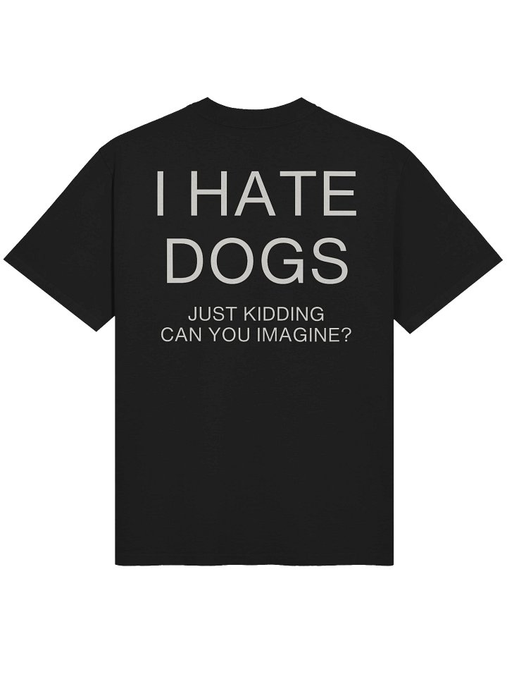 I HATE DOGS // Oversized Faded Tee // BLACK product image (1)