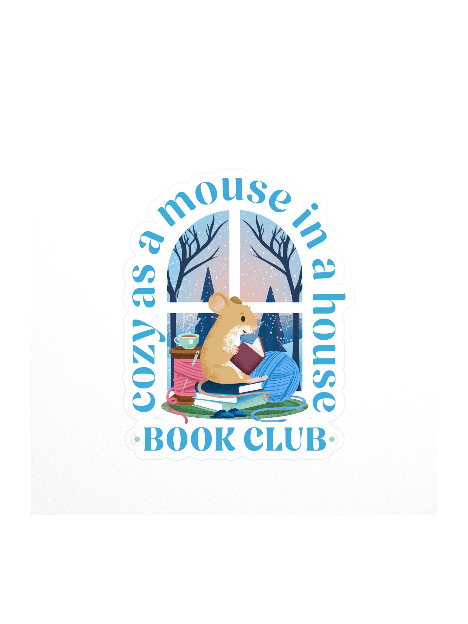 Cozy Mouse Book Club Sticker product image (1)