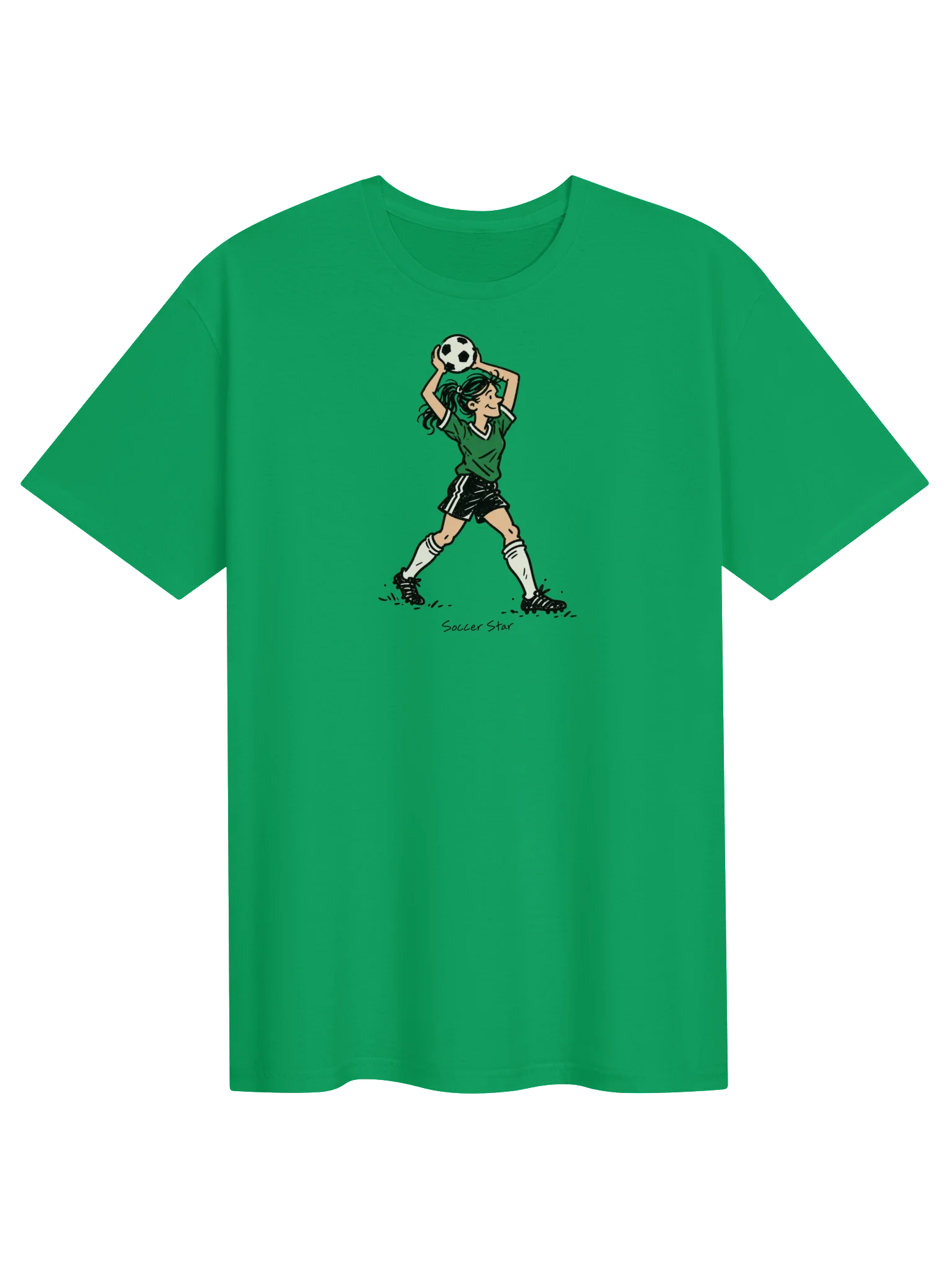 Soccer Star Girl Throw In Tee product image (1)