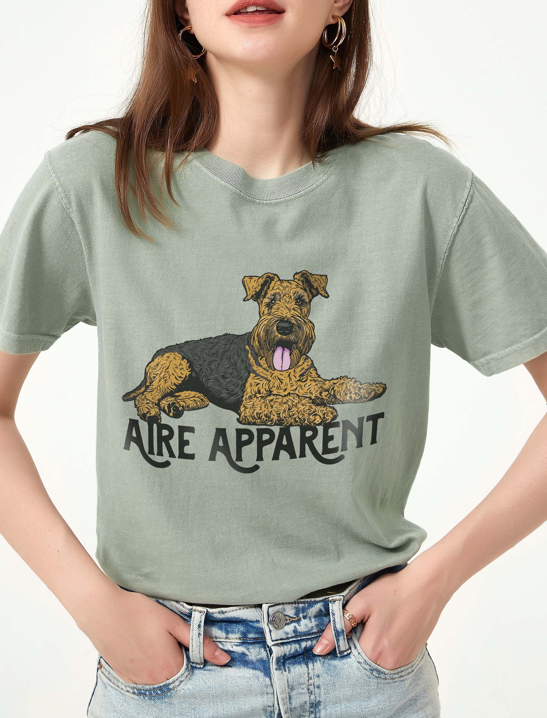 Aire Apparent T-Shirt of an Airedale Terrier | Funny T-Shirt for Airedale Terrier Paw-rents product image (2)