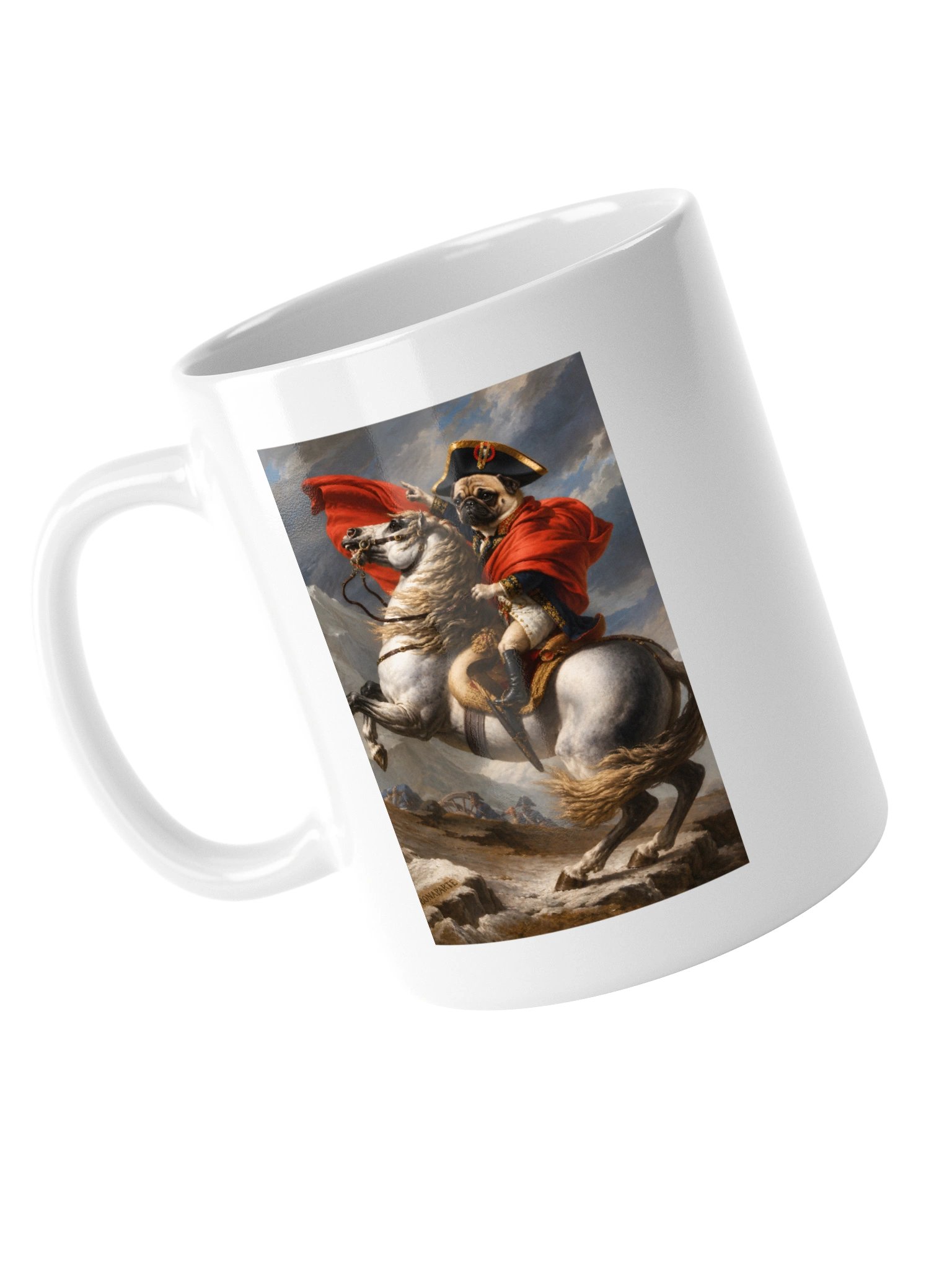 Pug Napoleon Crossing the Alps Mug product image (5)
