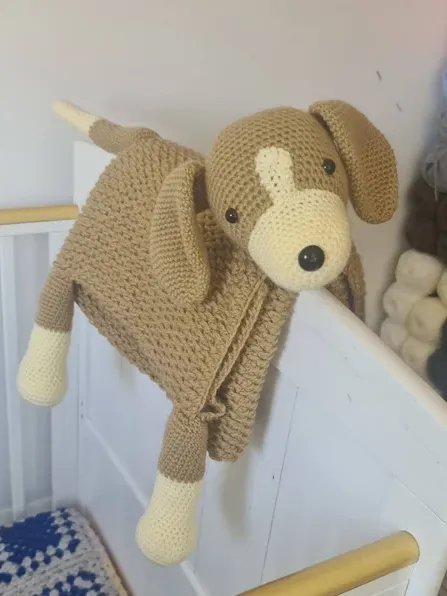 Beagle Dog Crochet Baby Blanket Pattern - Pram Toy & Play Mat PDF - Crafting Happiness product image (9)