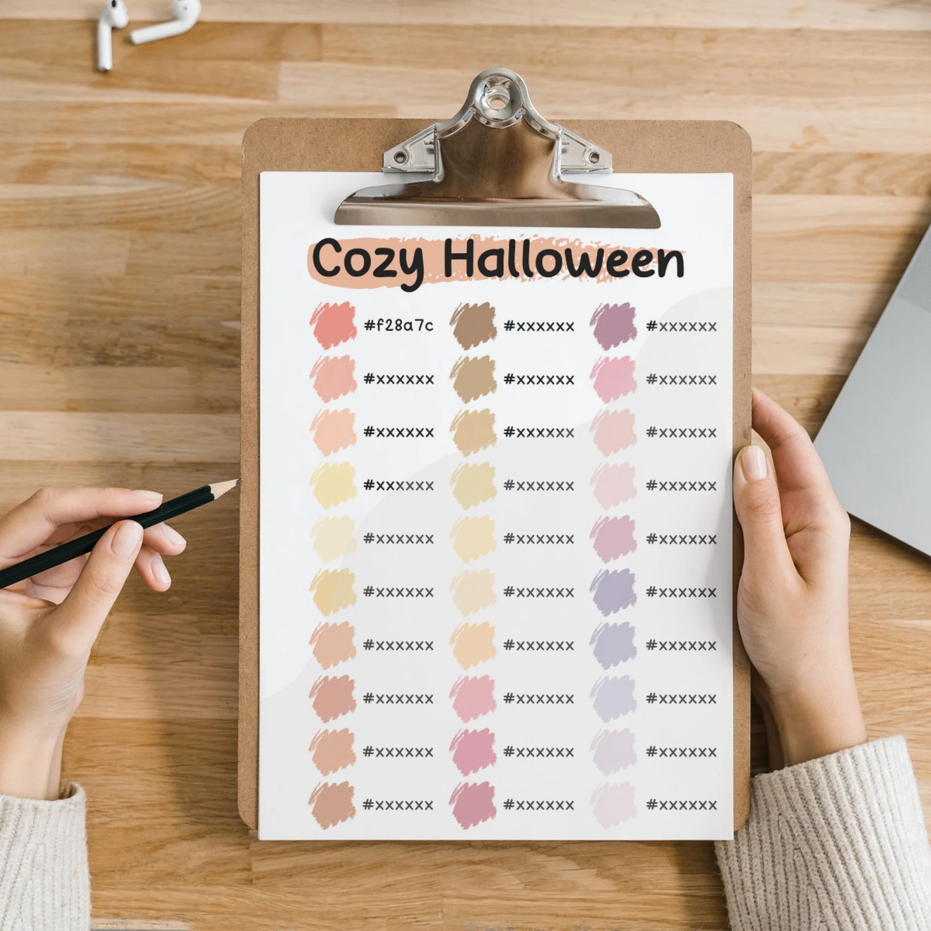 Cozy Halloween Procreate Color Palette with HEX Codes ★ DIGITAL ★ product image (4)