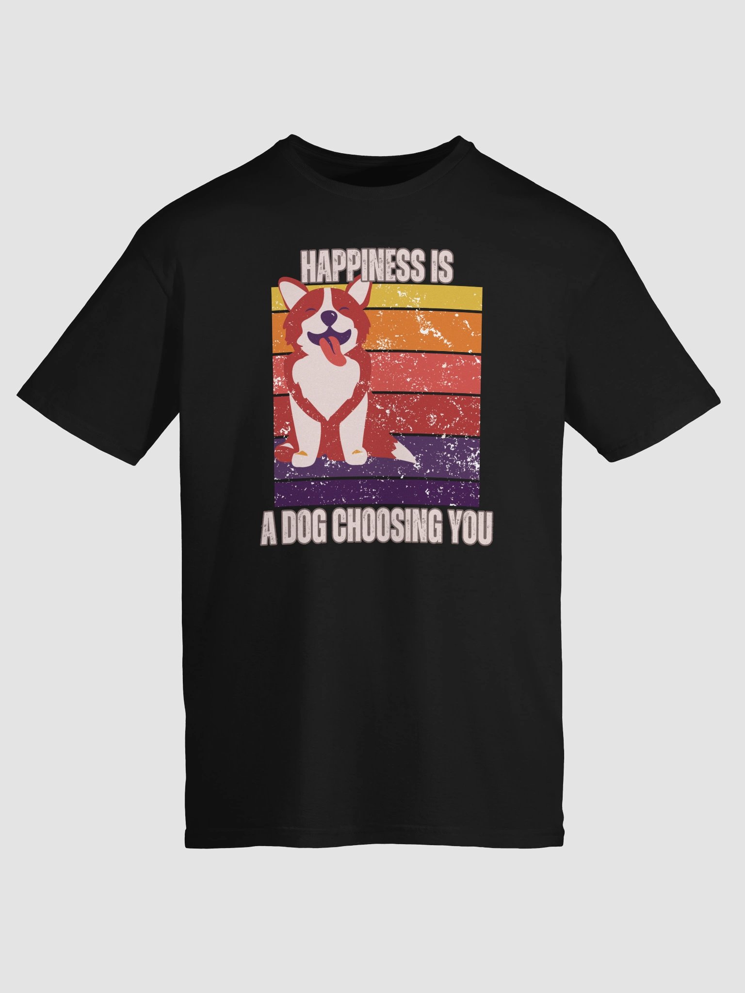 Happiness Is a Dog Choosing You – Retro Dog Lover T-Shirt product image (6)