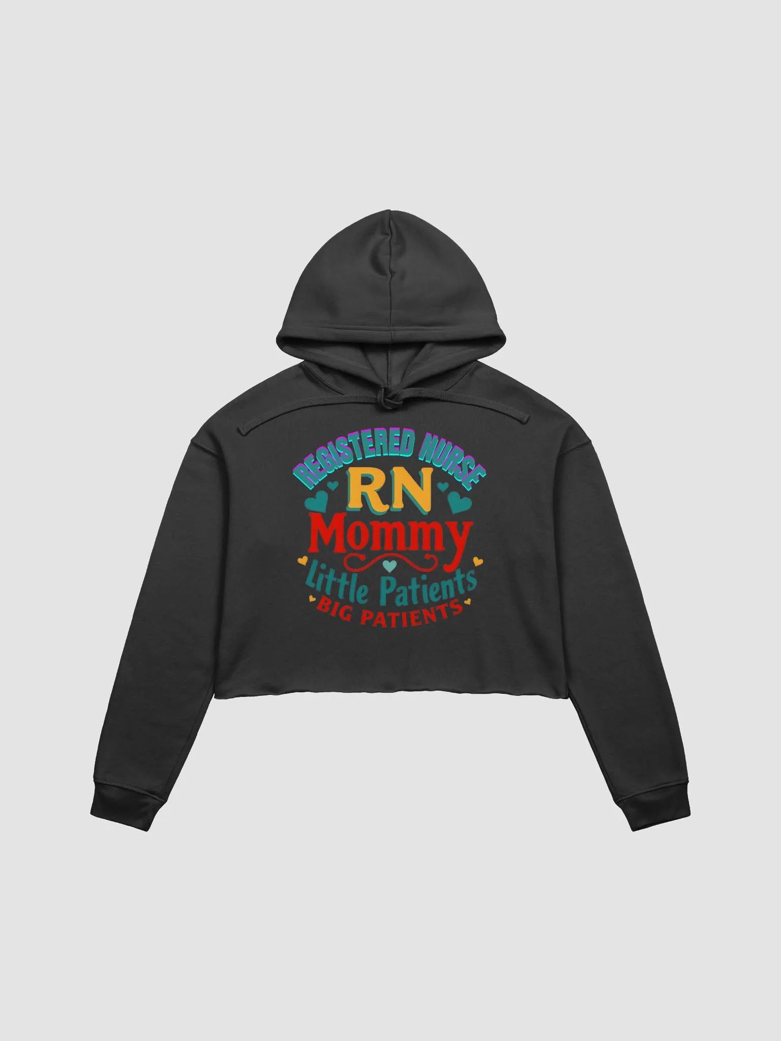 RN Mommy Little Patients Big Patients Crop Hoodie product image (8)