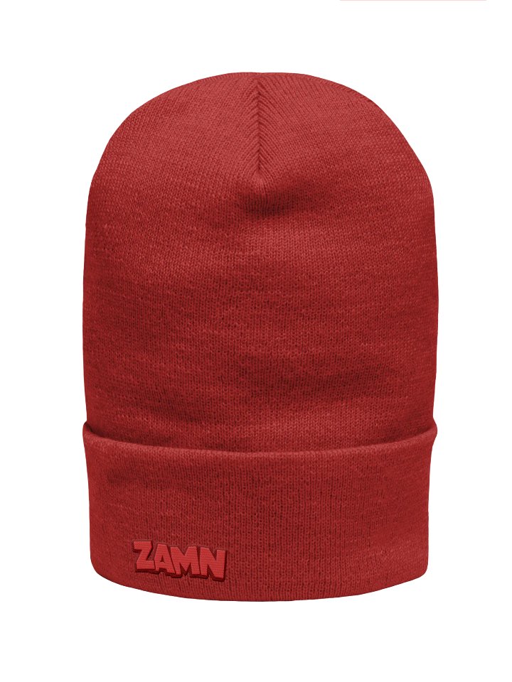 ZAMN Logo Beanie: Red product image (1)