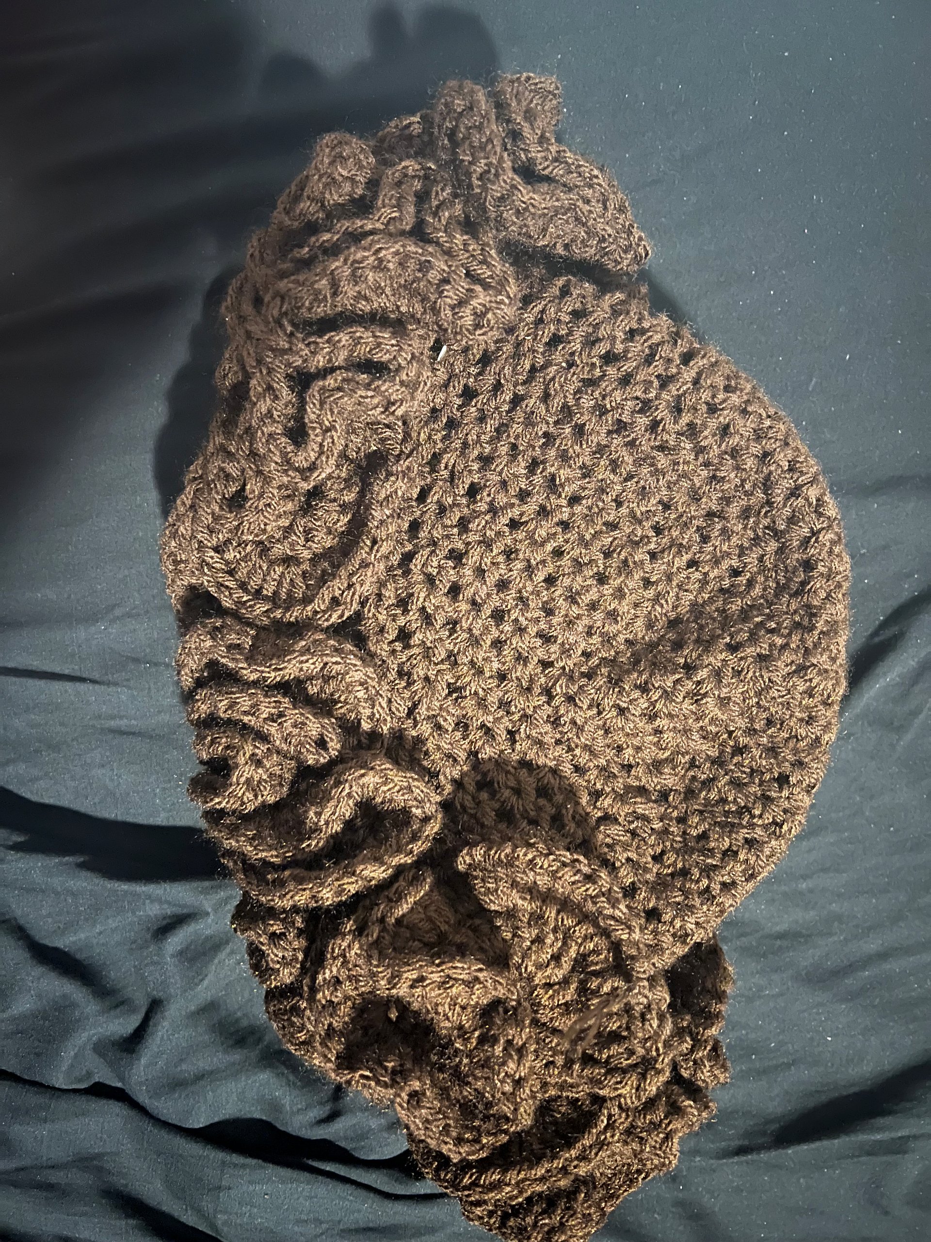 Chocolate ruffle hat product image (2)