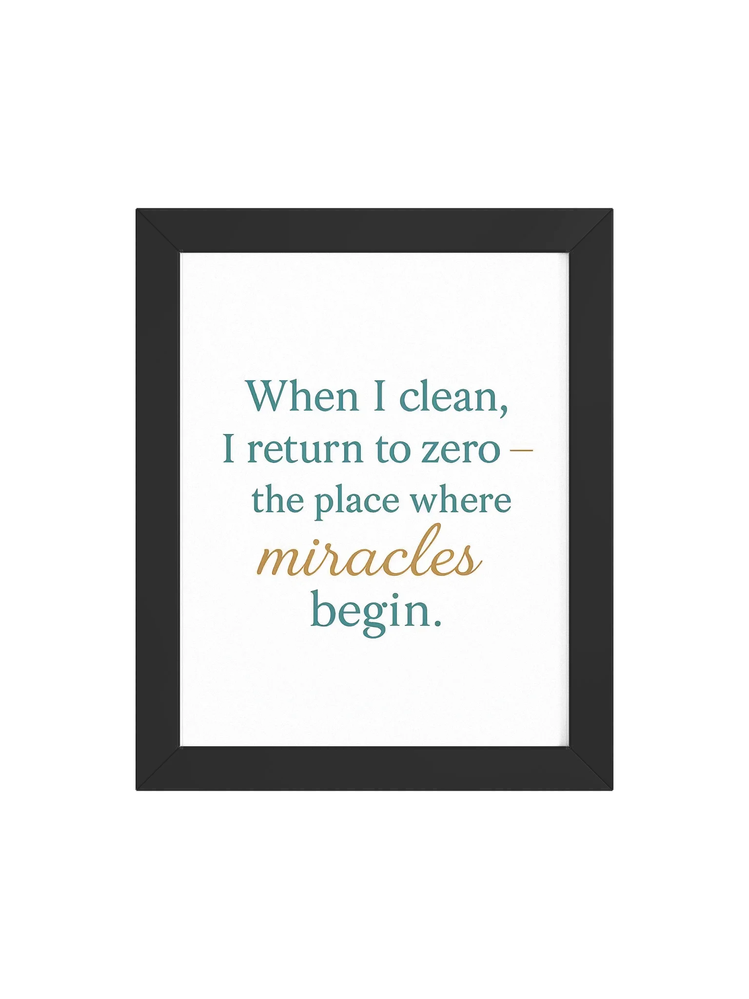 Miracles Begin at Zero – Wall Art product image (46)