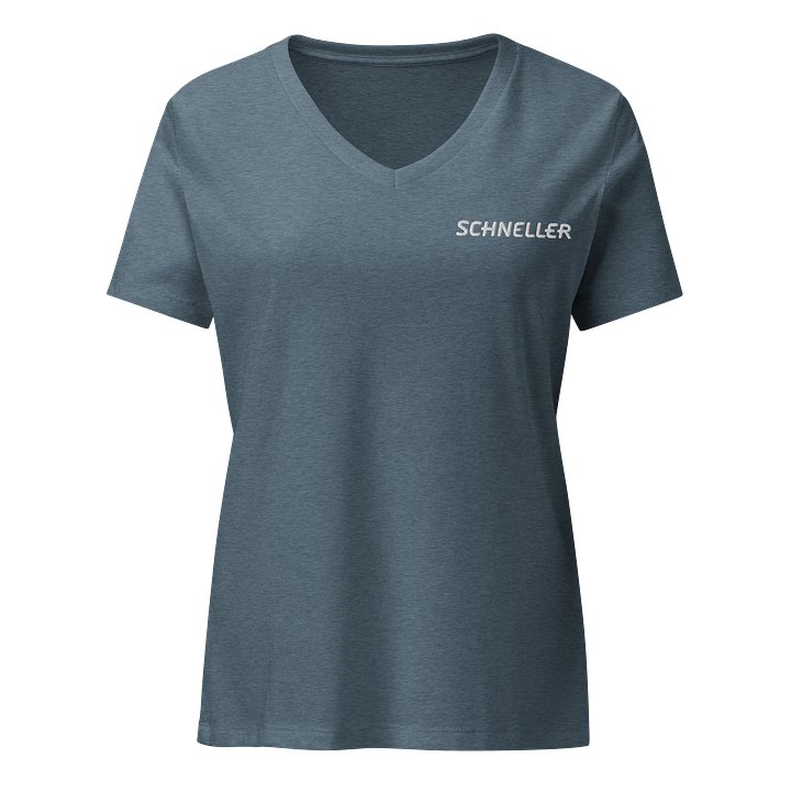 Women's Relaxed V-Neck T-Shirt - white logo product image (17)