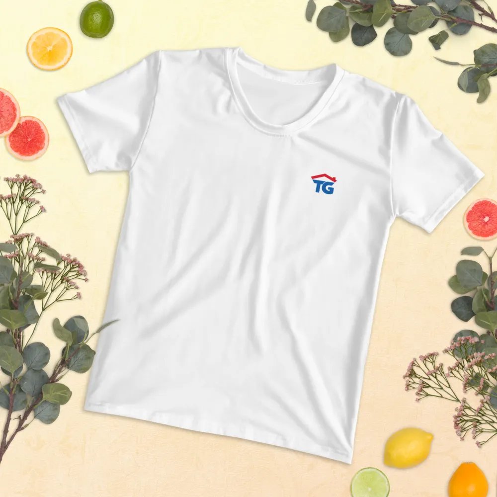 Women's TG White Crew Neck T-Shirt product image (5)