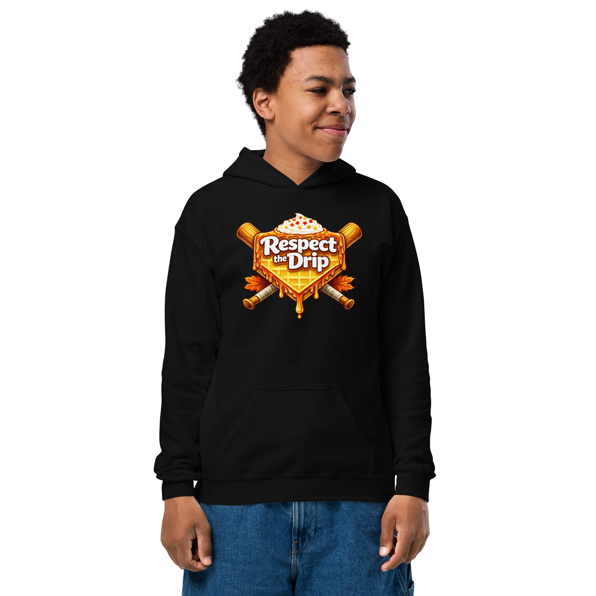 Respect the Drip Maple Sryup Baseball Hoodie product image (1)