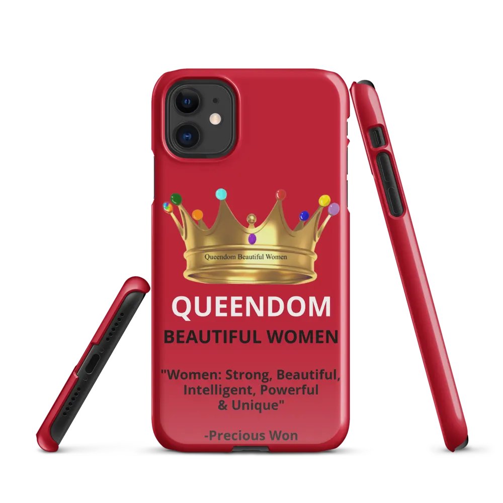 Queendom Beautiful Women iPhone® Snap Case (Crown-Red) product image (1)