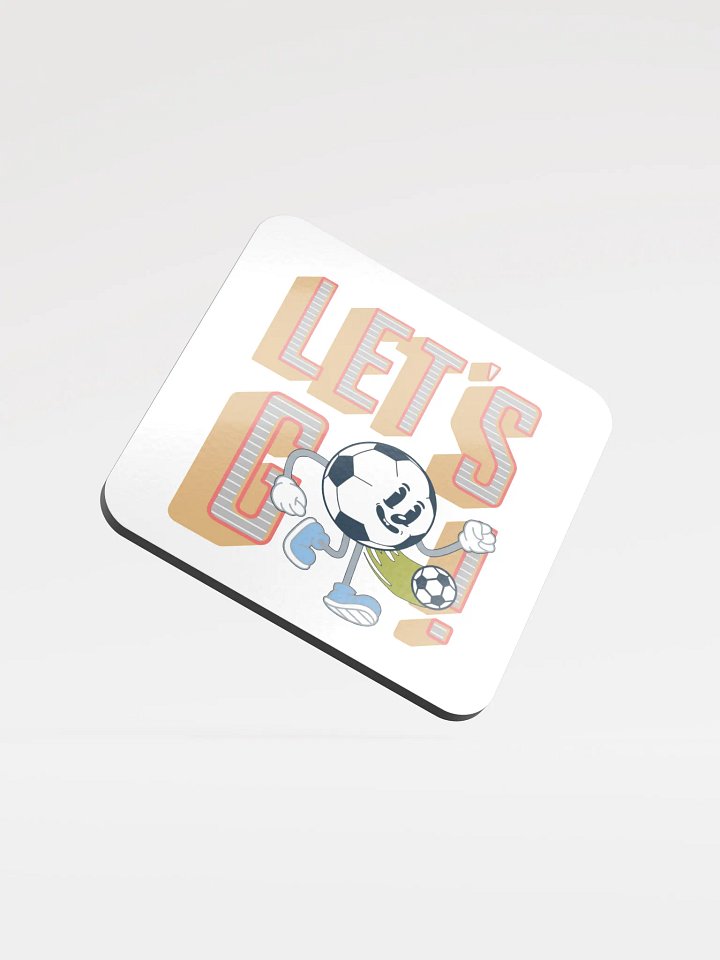 Lets Go Mascot Soccer Head Cork Coaster product image (2)