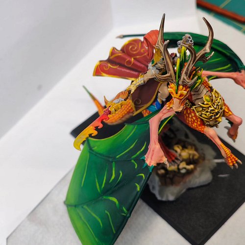 Finished Spirit Longma and progress on Shugengan Lord - a lot of gold NMM practice! Ngl, super proud of the cape swirlies, an...
