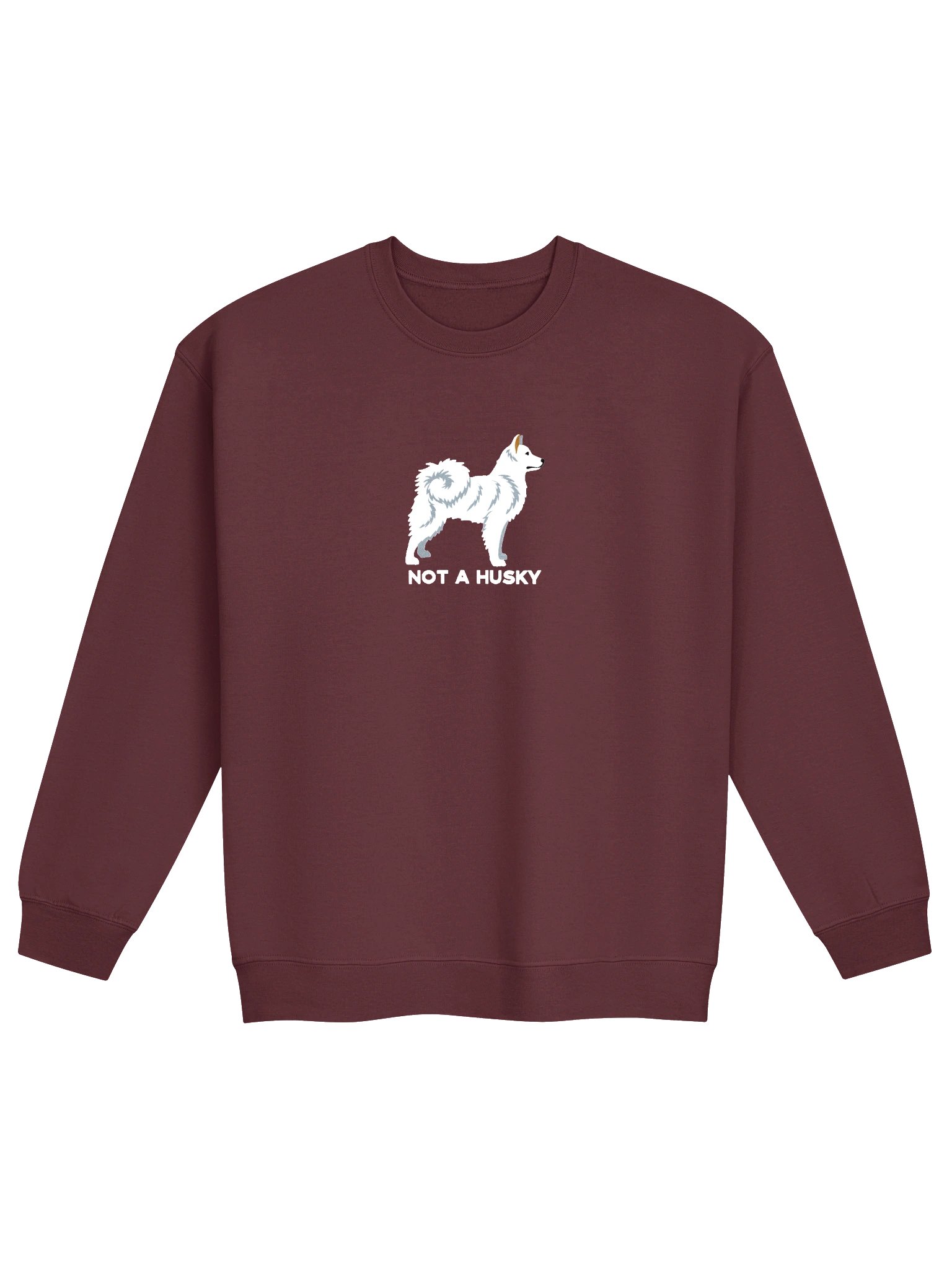 Not a Husky Sweatshirt (Embroidered) of a Yakutian Laika(White) product image (4)