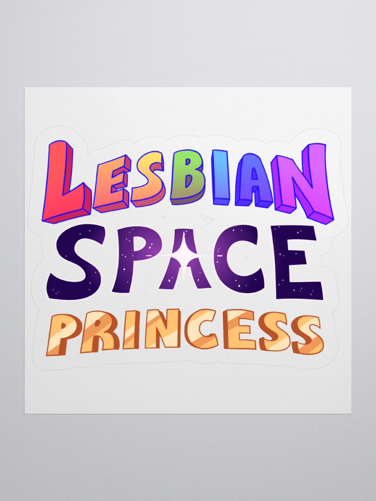 Lesbian Space Princess Sticker product image (1)