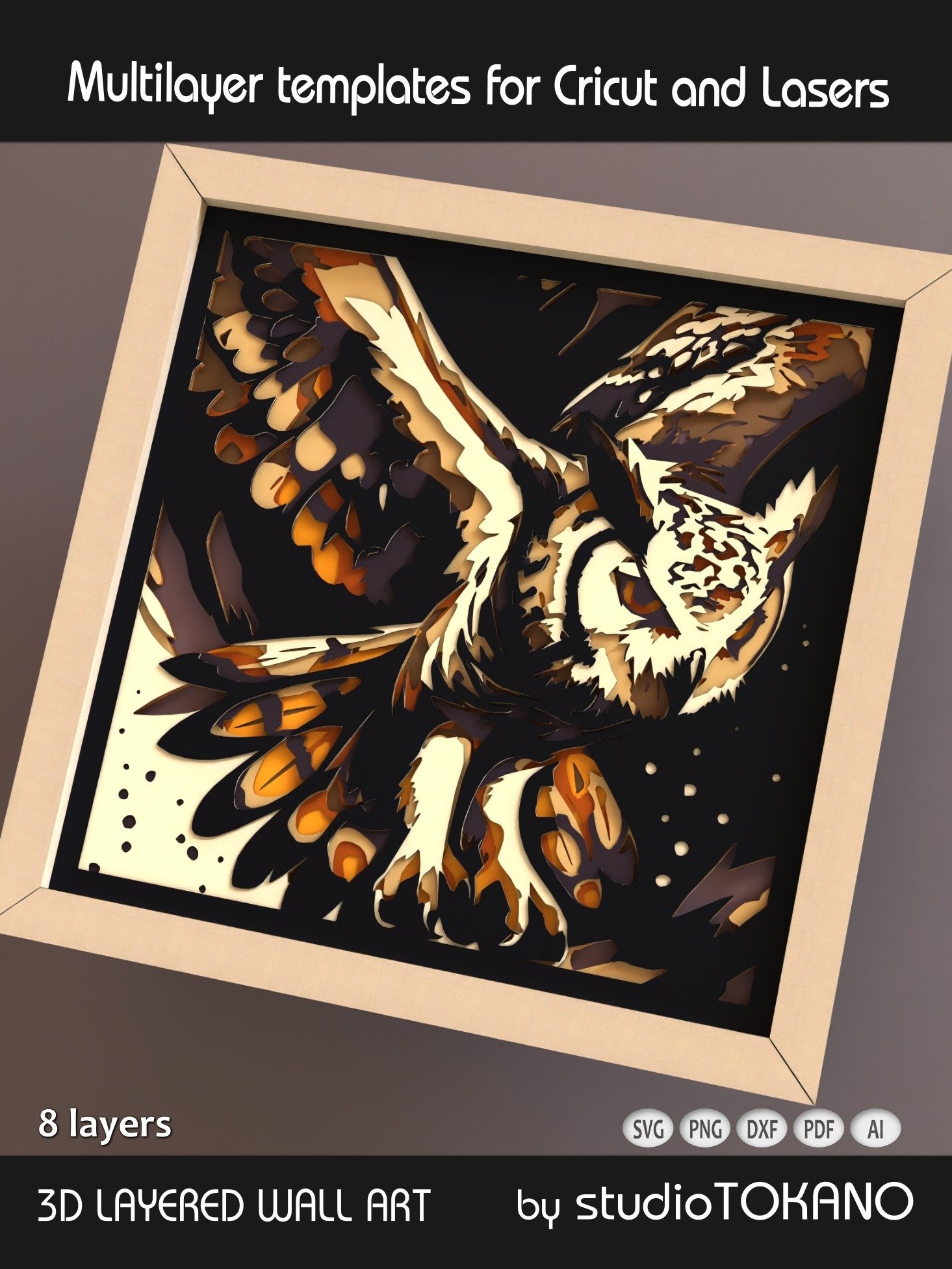 Owl Multi layered Shadowbox product image (11)