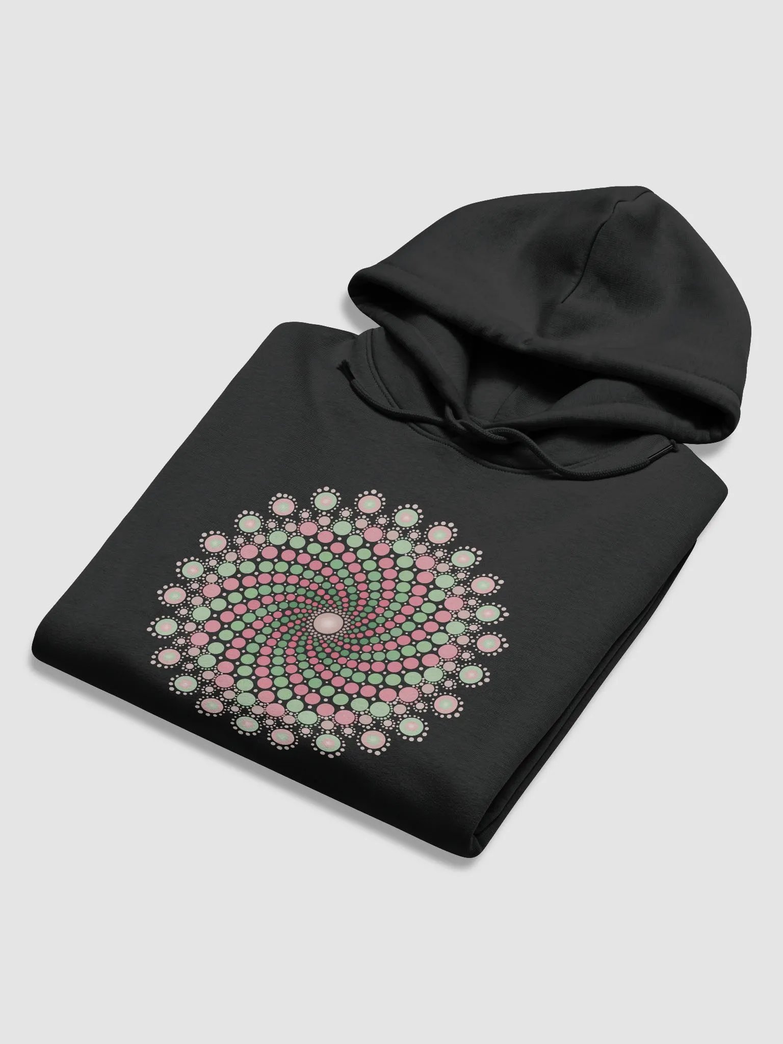 Green and Pink Mandala Unisex Eco Hoodie product image (6)
