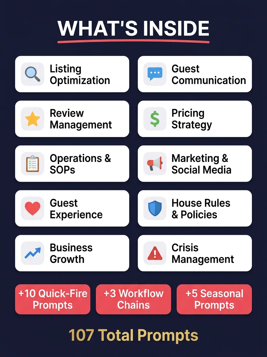 The Airbnb Host AI Prompt Kit - Premium Edition 107 Copy-Paste Prompts to Run Your Rental Like a Pro product image (2)