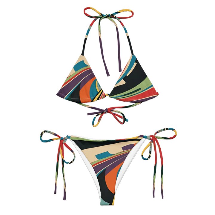 Abstract Lithographic Pattern Design String Bikini - V12 product image (1)