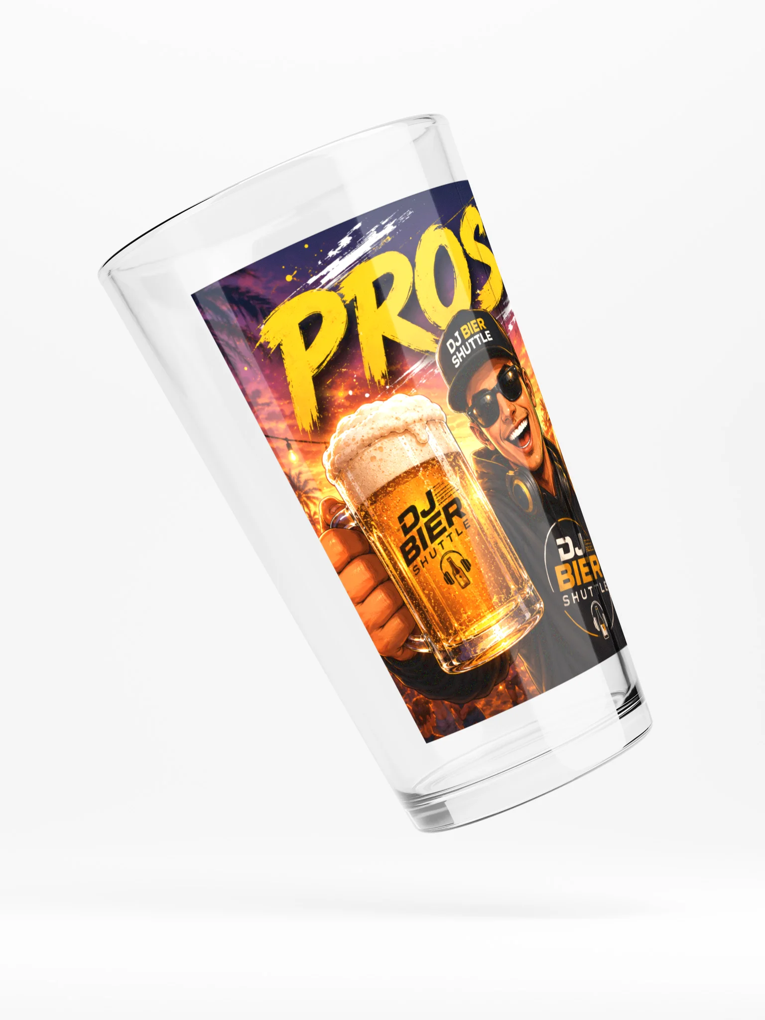 DJ Beer Shuttle beer glass "Prost" product image (4)