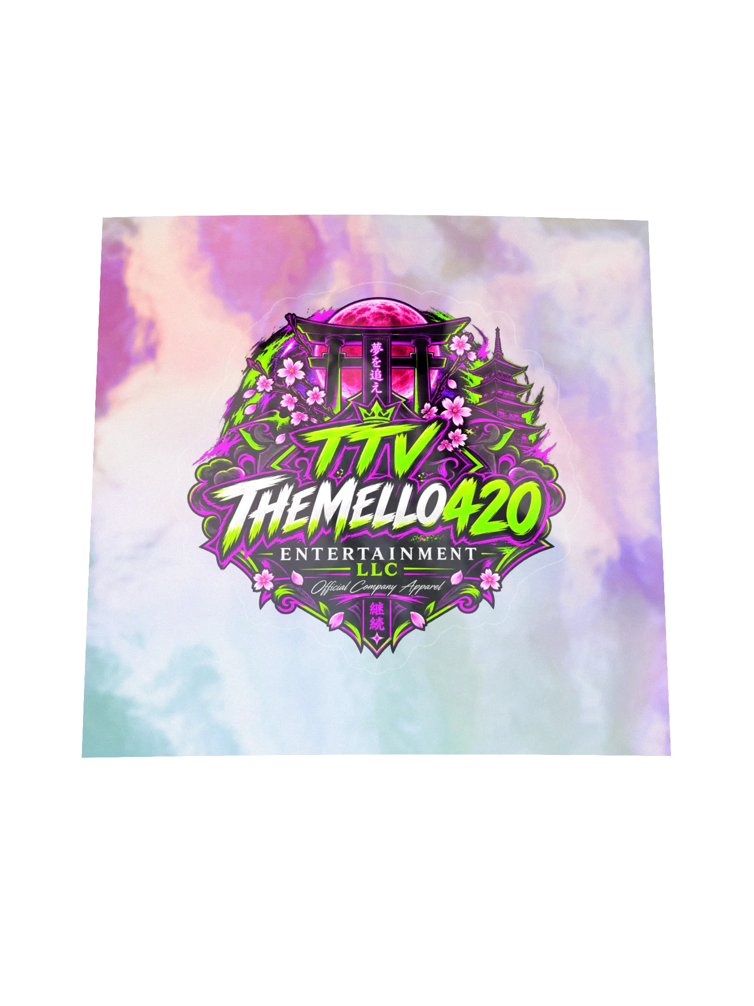 TTVTheMello420 Neon Crest Sticker. product image (1)