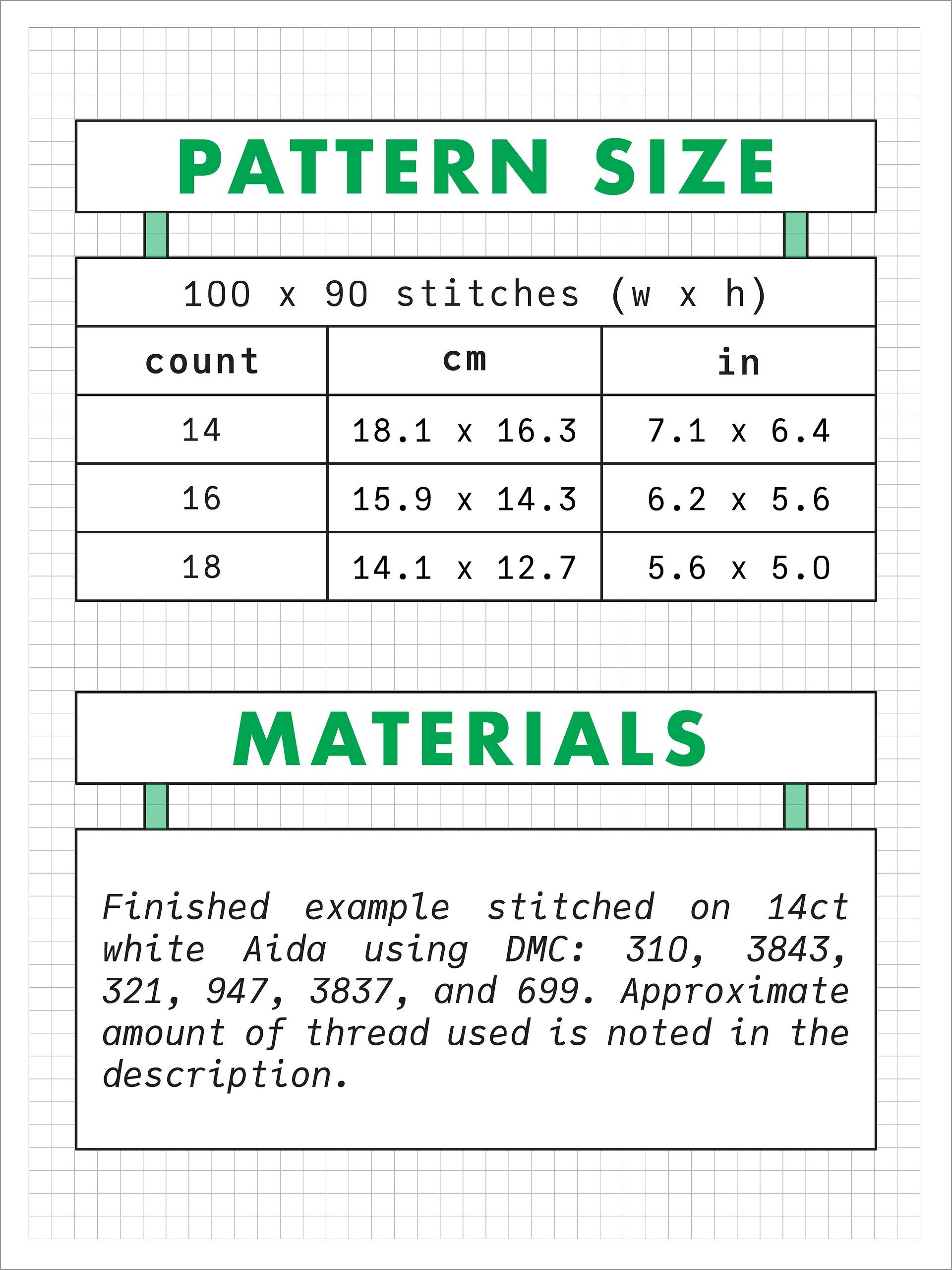 Shinobi Terrapins • Blackwork Cross Stitch Pattern • PDF Digital Download product image (3)