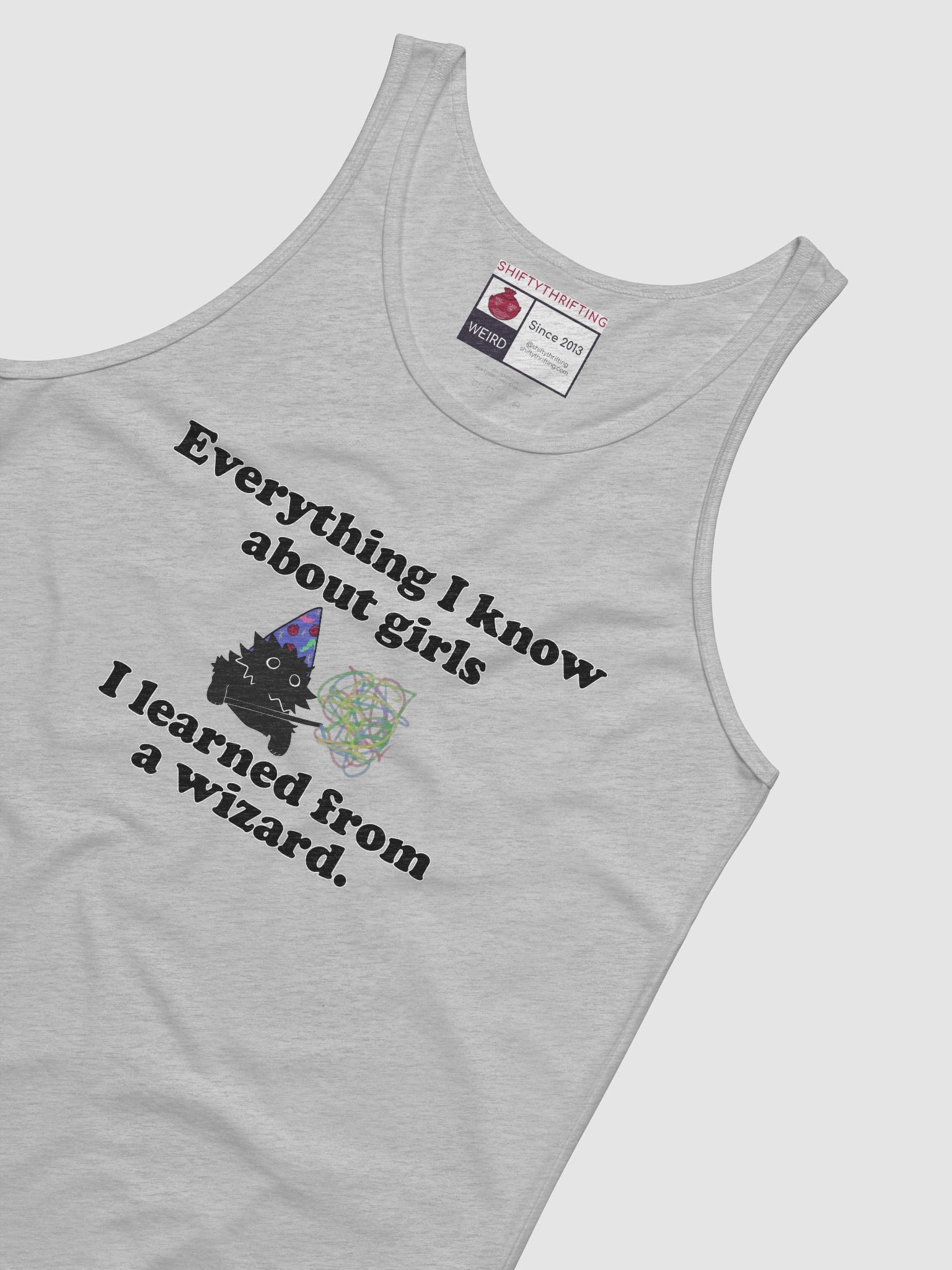 Everything I know about girls (wizard ed) jersey tank top product image (4)