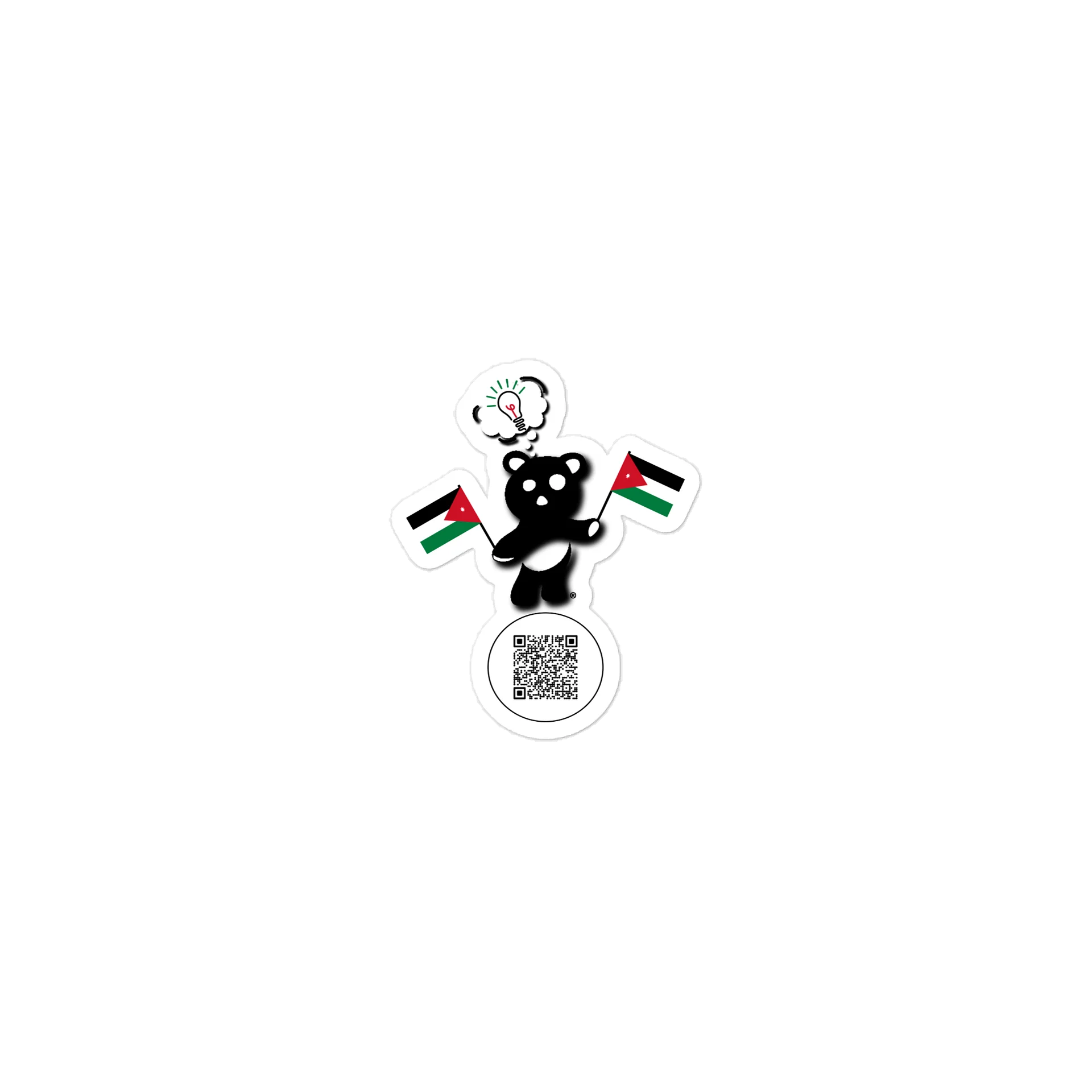 Jordan — Country Bear Sticker | BehrBrained Media product image (1)