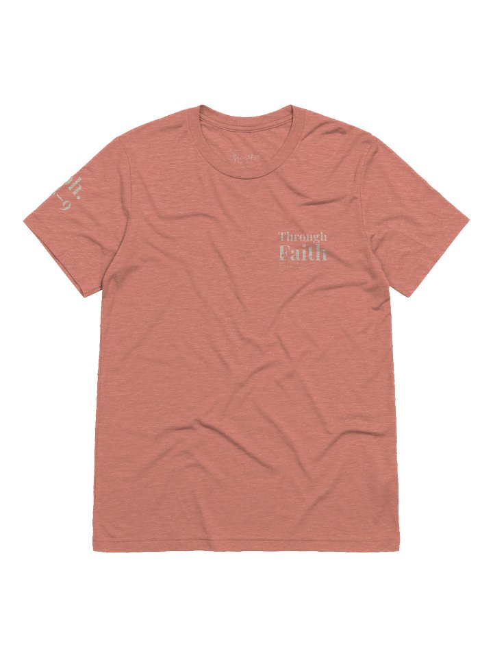 Through Faith Tee – Ephesians 2:8‑9 (Light) \| By Grace Capsule product image (1)