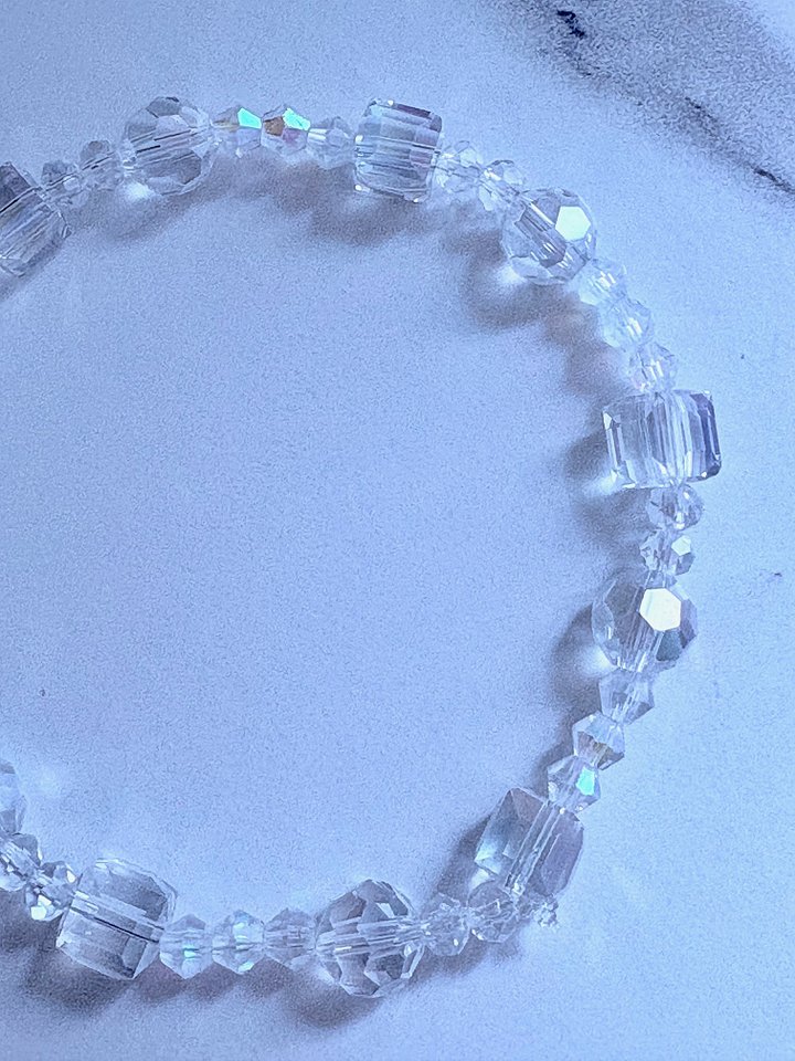 MFD-00163 | Handmade 7.5" Crystal Bead Stretch Bracelet | Coastal Charm Jewelry by Monique Faella Designs™ product image (2)