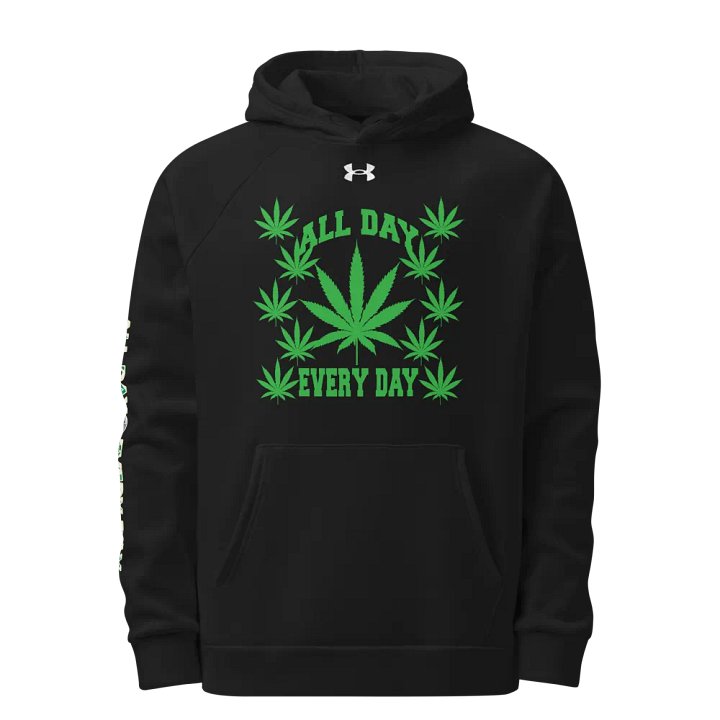Green Cannabis Leaf - All Day | Under Armour® Hoodie product image (1)
