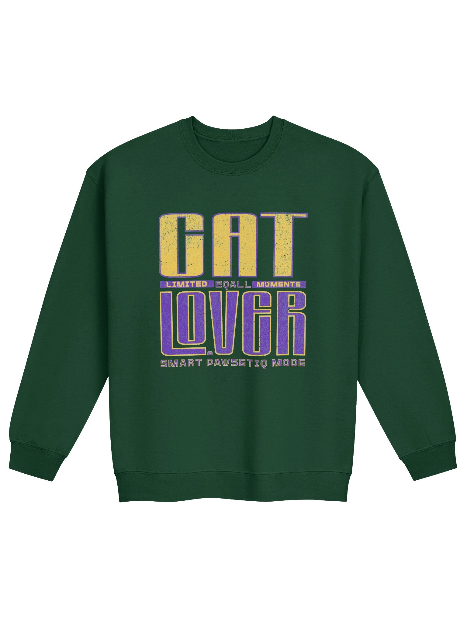 CAT LOVER Limited PAWSETIQ Crewneck by EQALL® Essentials_Yellow / Purple product image (1)