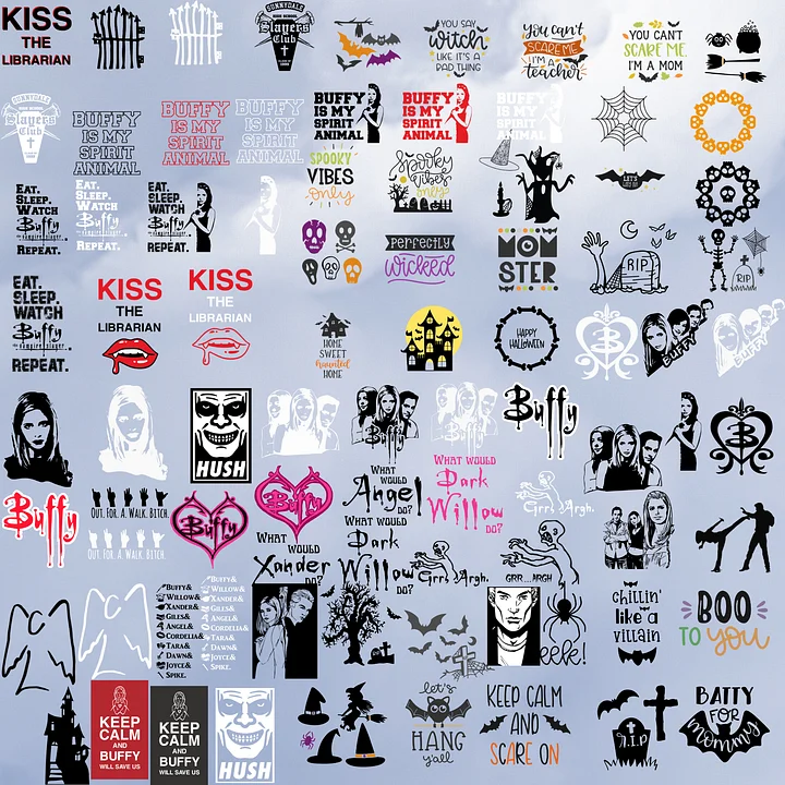 Buffy The Slayer Svg, 240 Png, Vampire Slayer, Buffy Silhouette, Buffy svg, T-shirt Svg, T-shirt Svg Bundle, Cut Files Cricut product image (2)