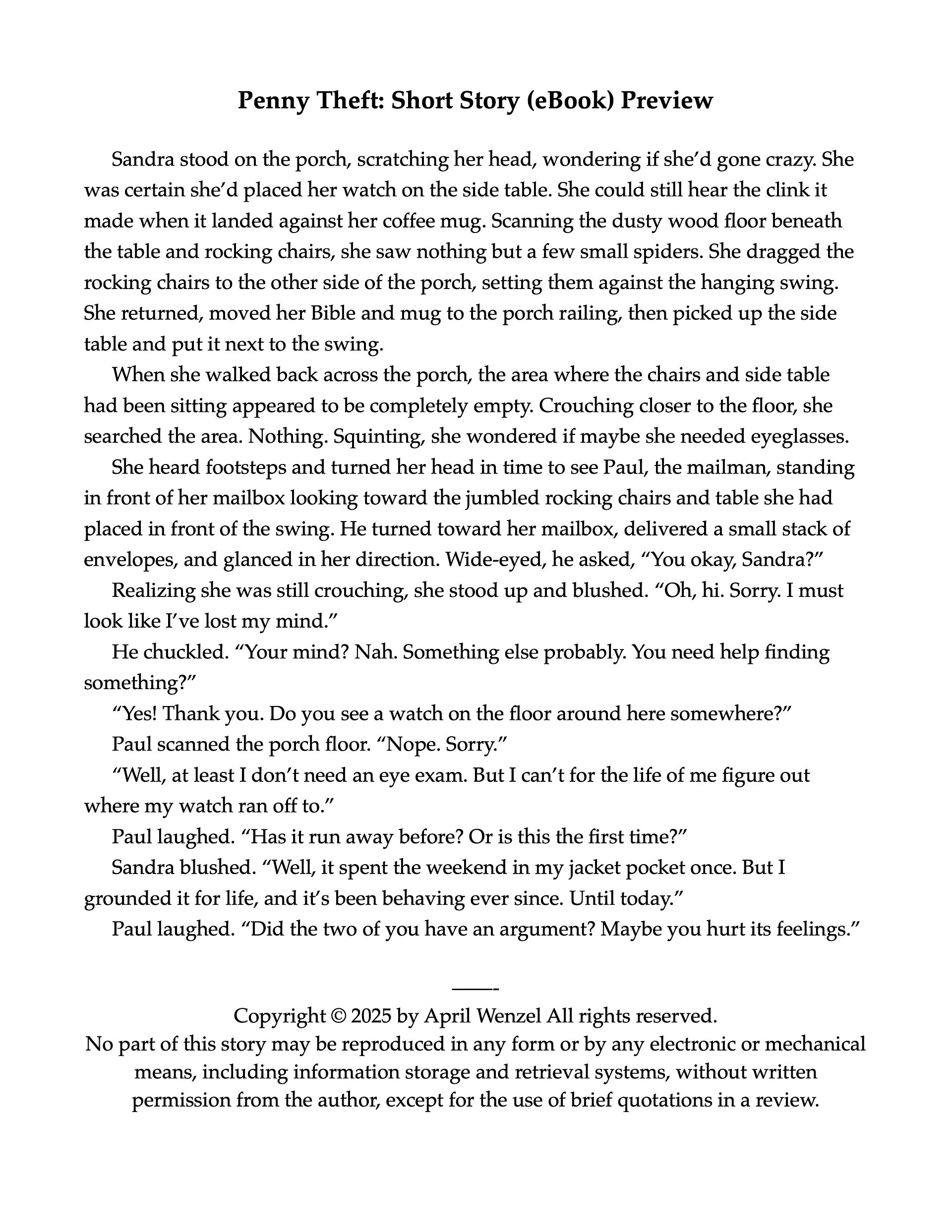 Penny Theft: Short Story (eBook) product image (2)