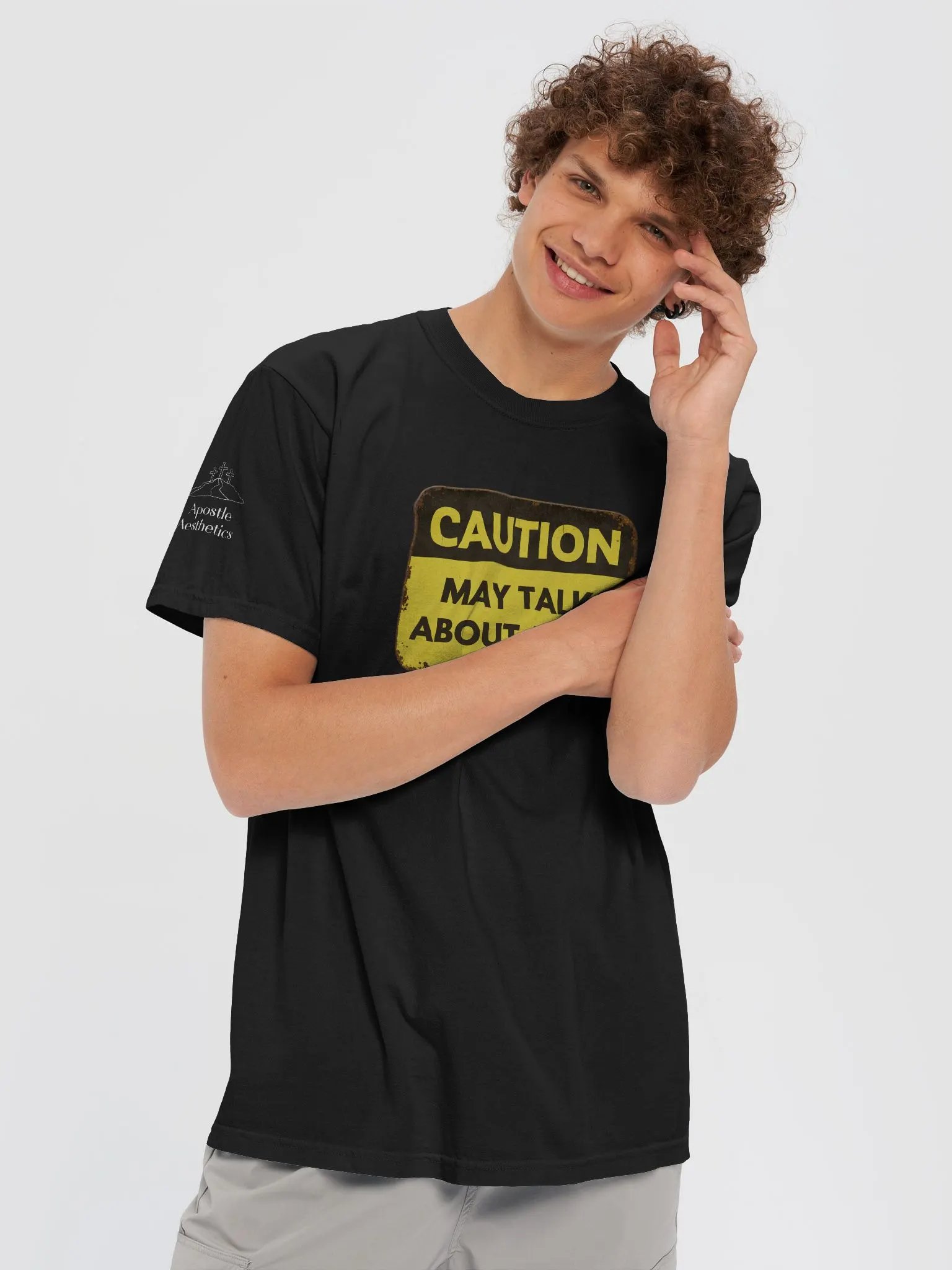 CAUTION: May Talk About Jesus - T-Shirt product image (3)