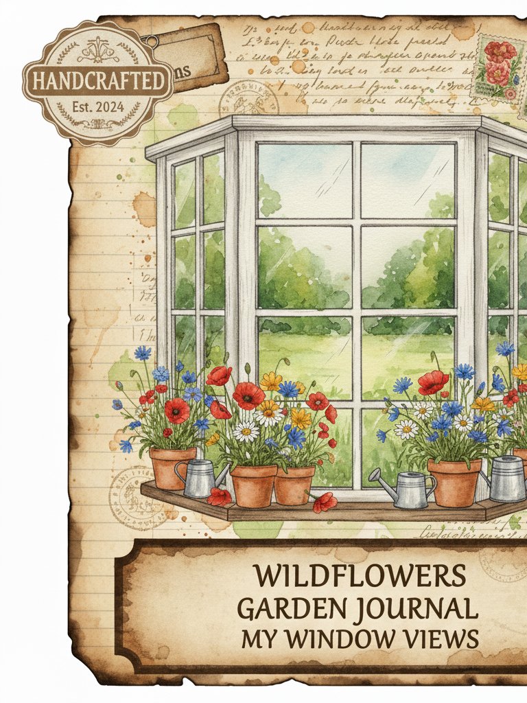 junk journal page design with a unique window product image (1)