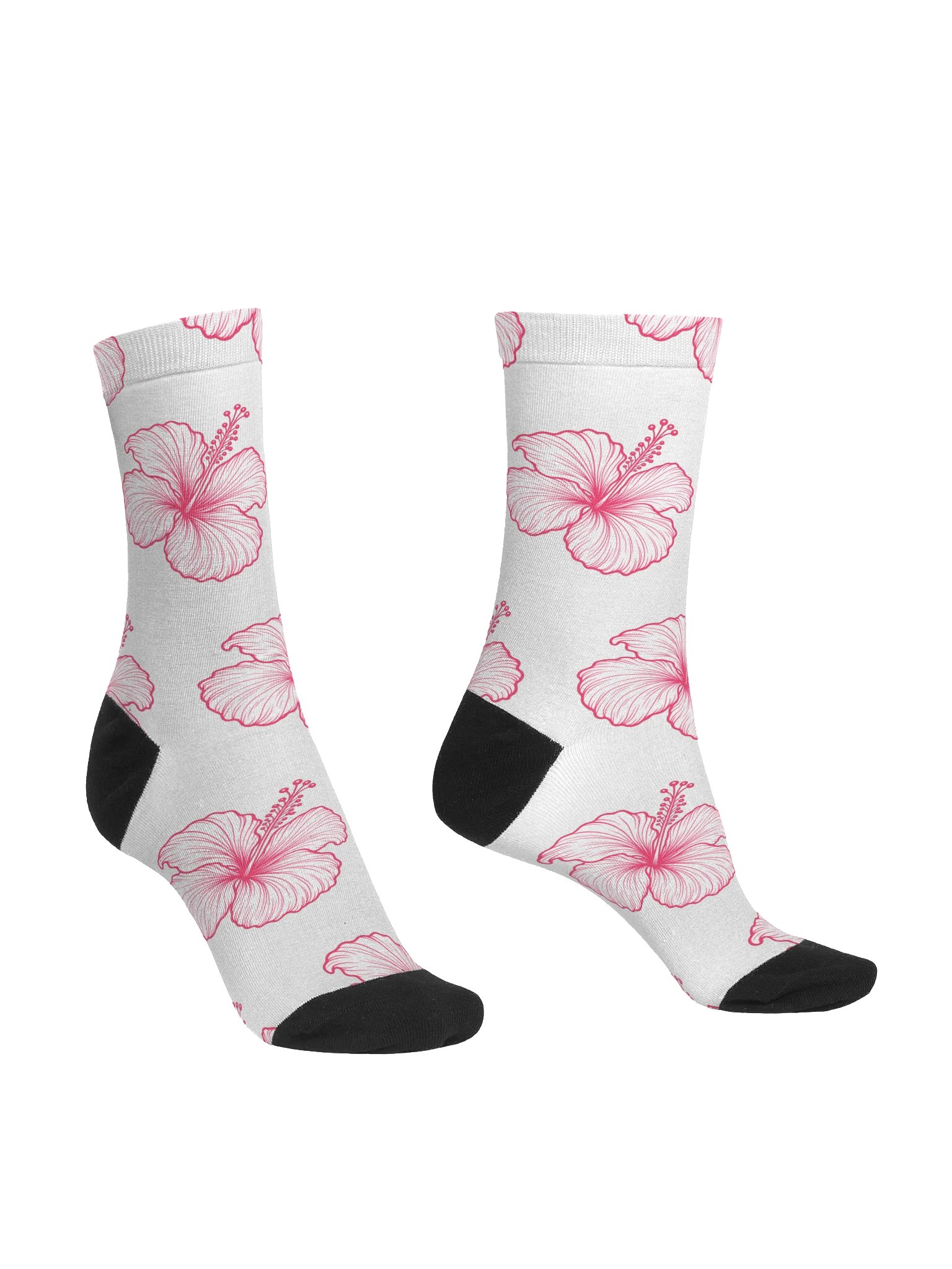 LL Social Co. Pink Hibiscus Socks product image (3)