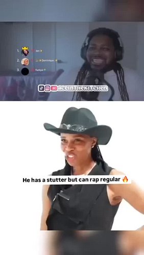 lol y she do him like tht 😂 #tiakemp #stutter #speechimpediment #trending #explore #20v1 #poptheballoon #rickross #fyp #funny...