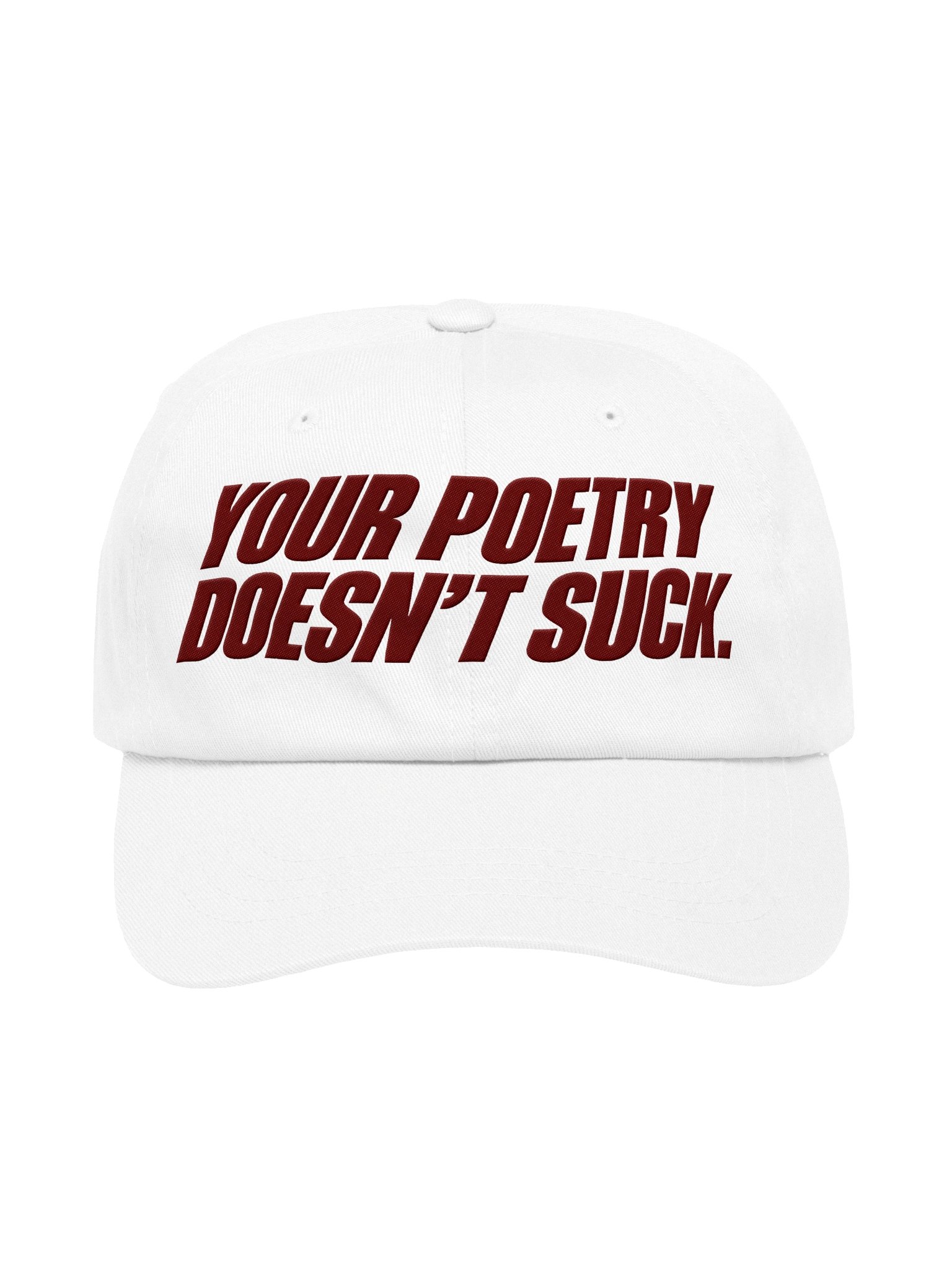 Your Poetry Doesn't Suck Dad Hat - White/Maroon product image (1)