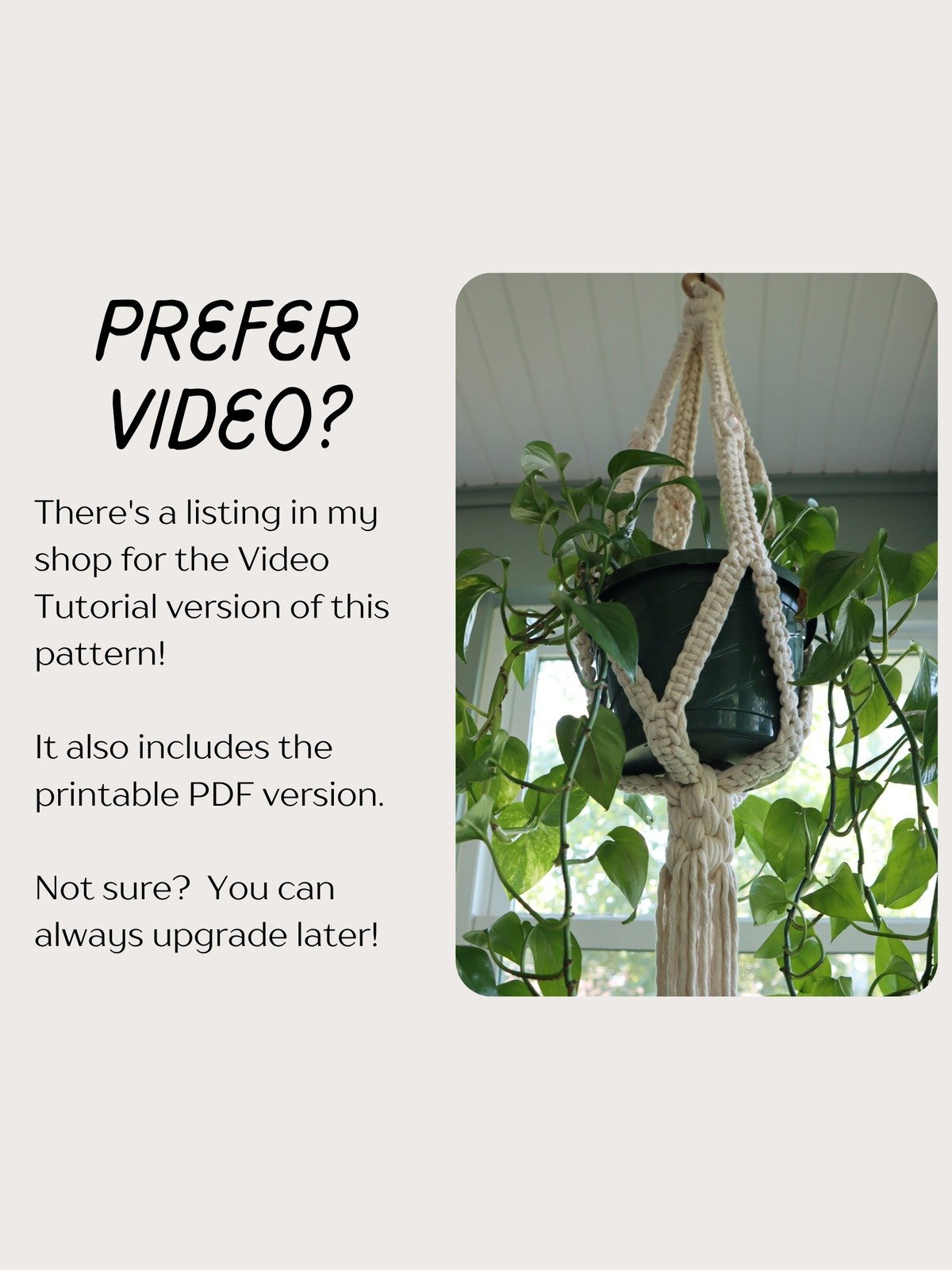 "Delphinia" Macrame Plant Hanger (Digital PDF Pattern) product image (3)