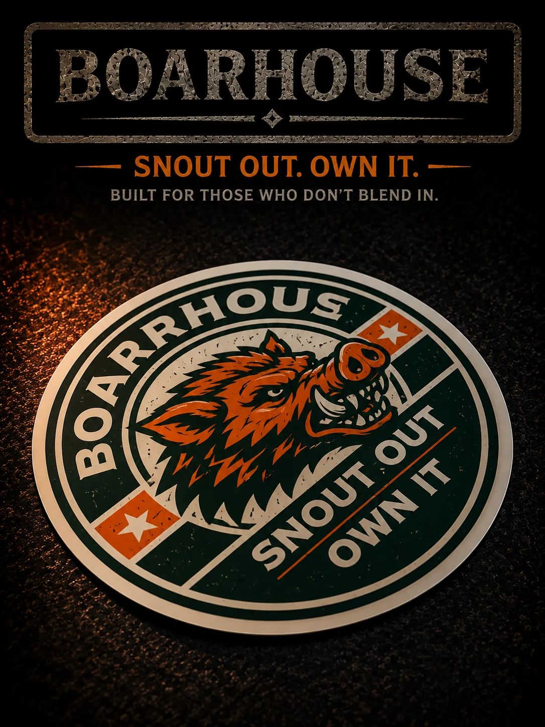 BOARHOUSE NYC Boar Badge Sticker product image (1)