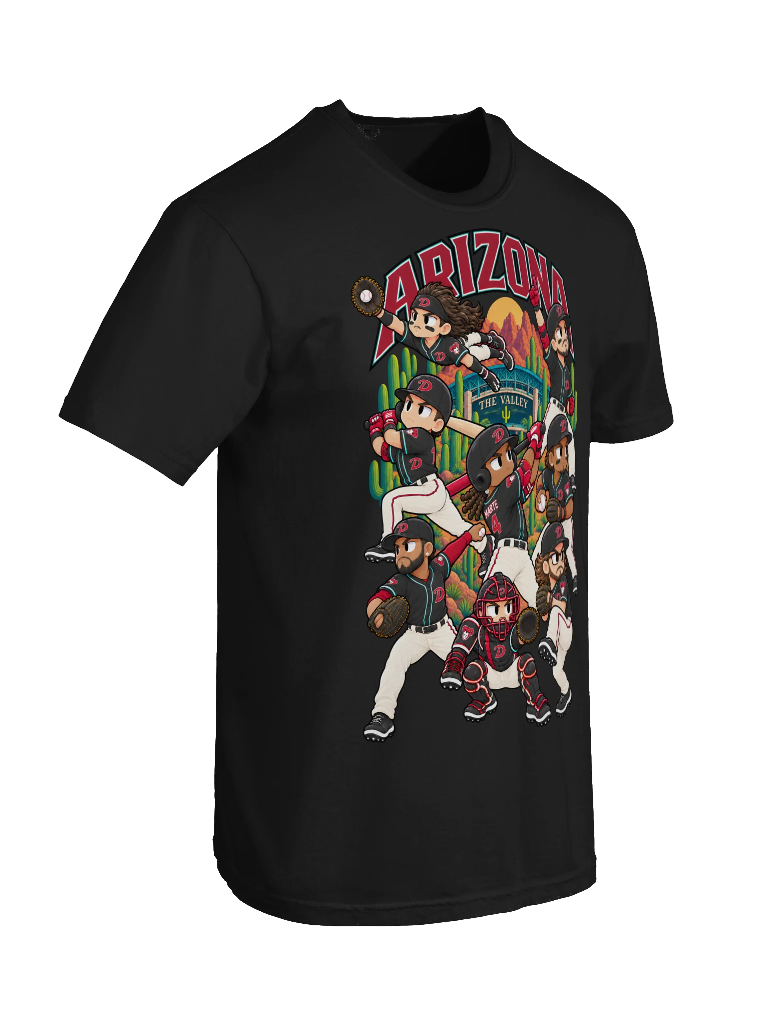 Arizona Baseball Animated Player T-Shirt product image (39)