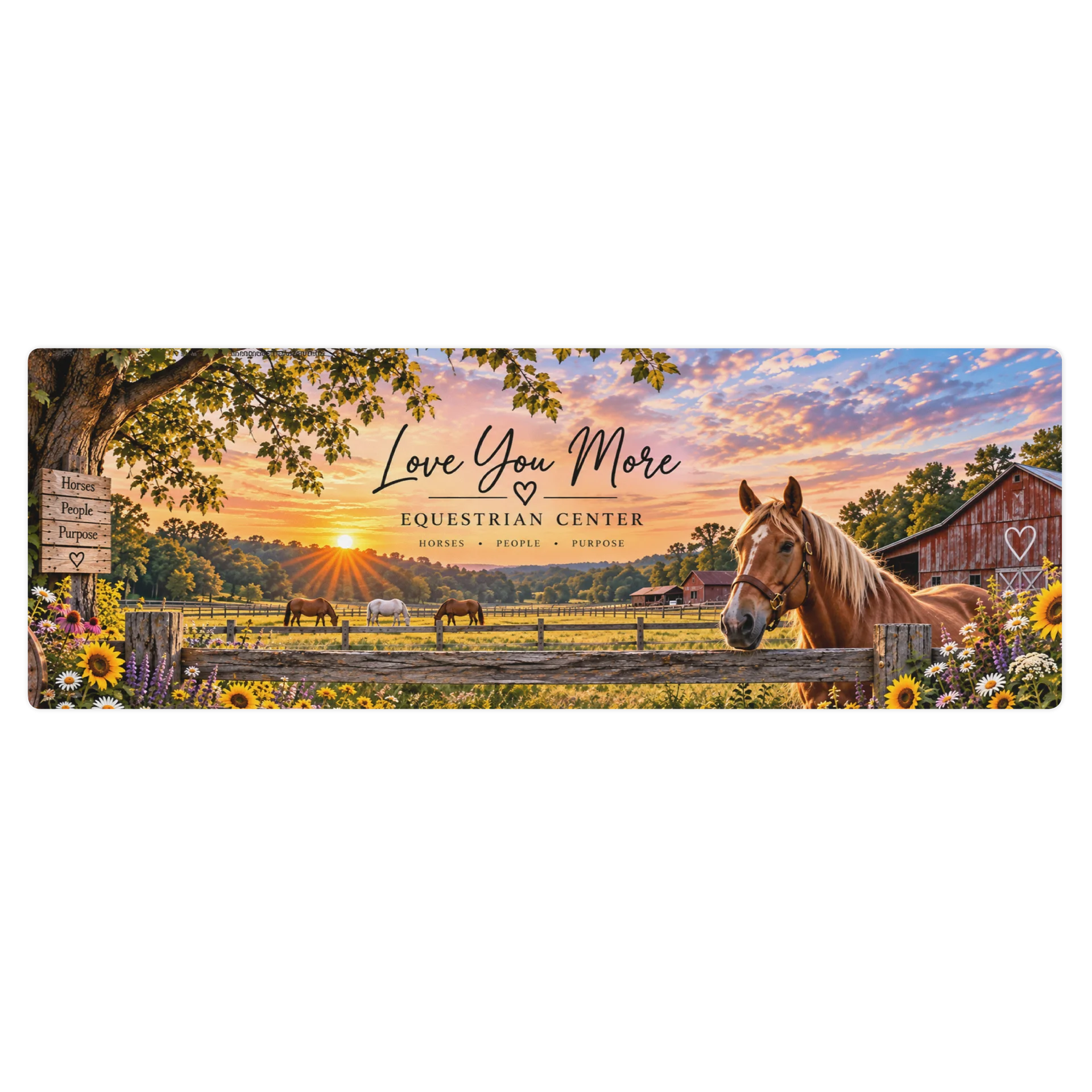 Love You More Farm Sunrise Yoga Mat product image (1)