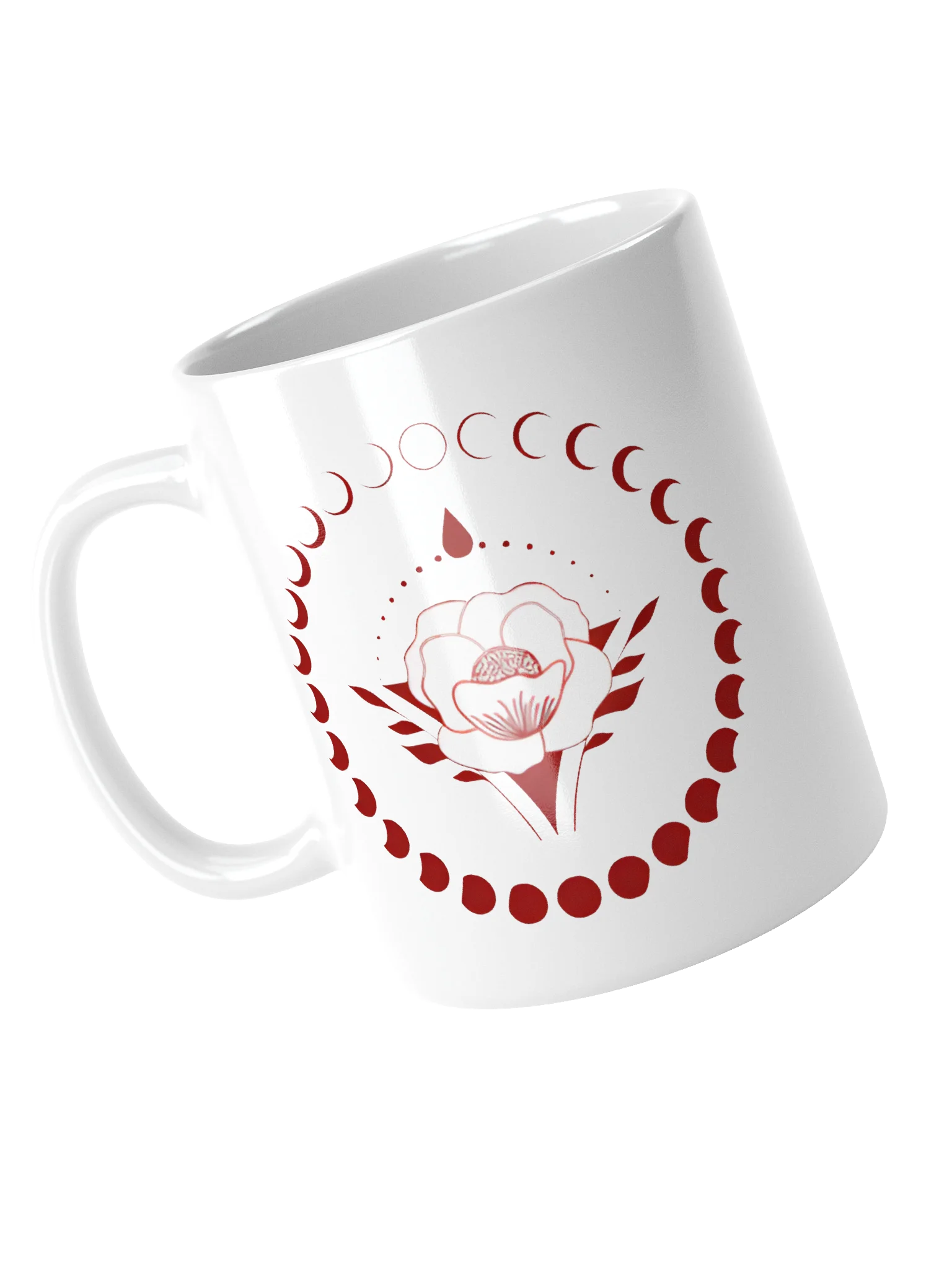 Full Moon Cycle Floral Coffee Mug | Well Women Rising product image (5)